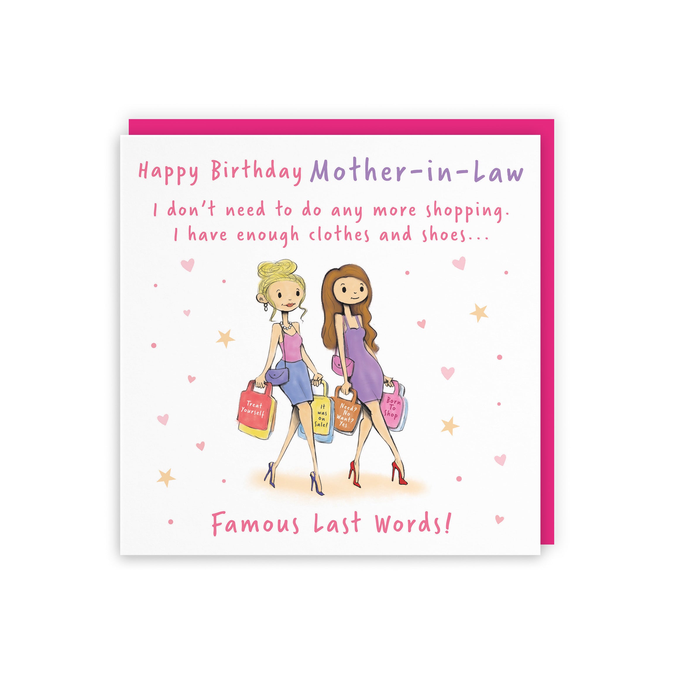 Mother-in-Law Birthday Card Shopping Silly Squiggles - Default Title (RH00023)