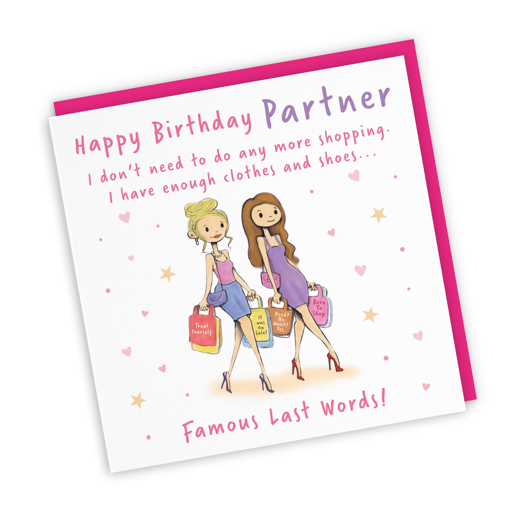 Female Partner Birthday Card Shopping Silly Squiggles - Default Title (RH00025)