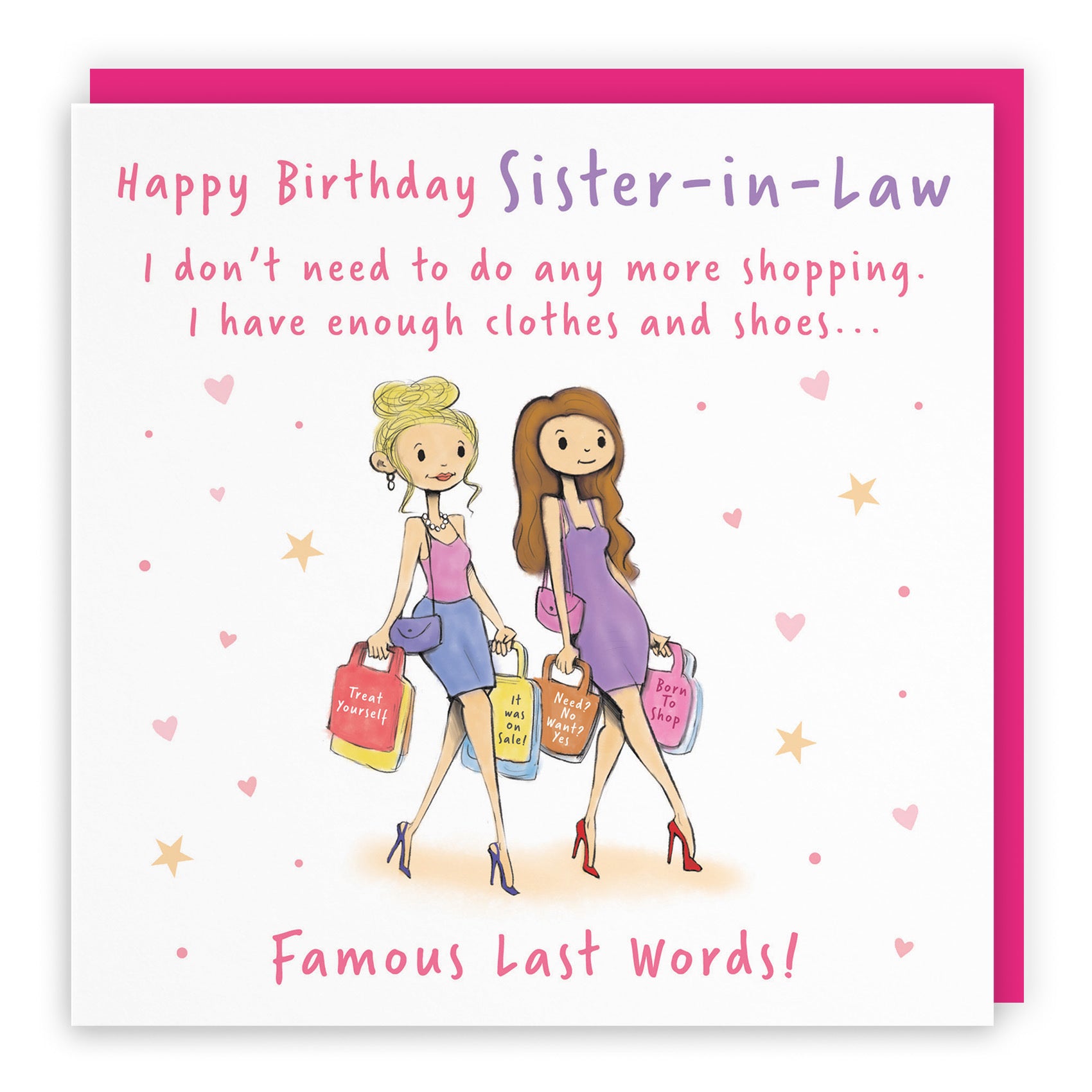 Sister-in-Law Birthday Card Shopping Silly Squiggles - Default Title (RH00027)
