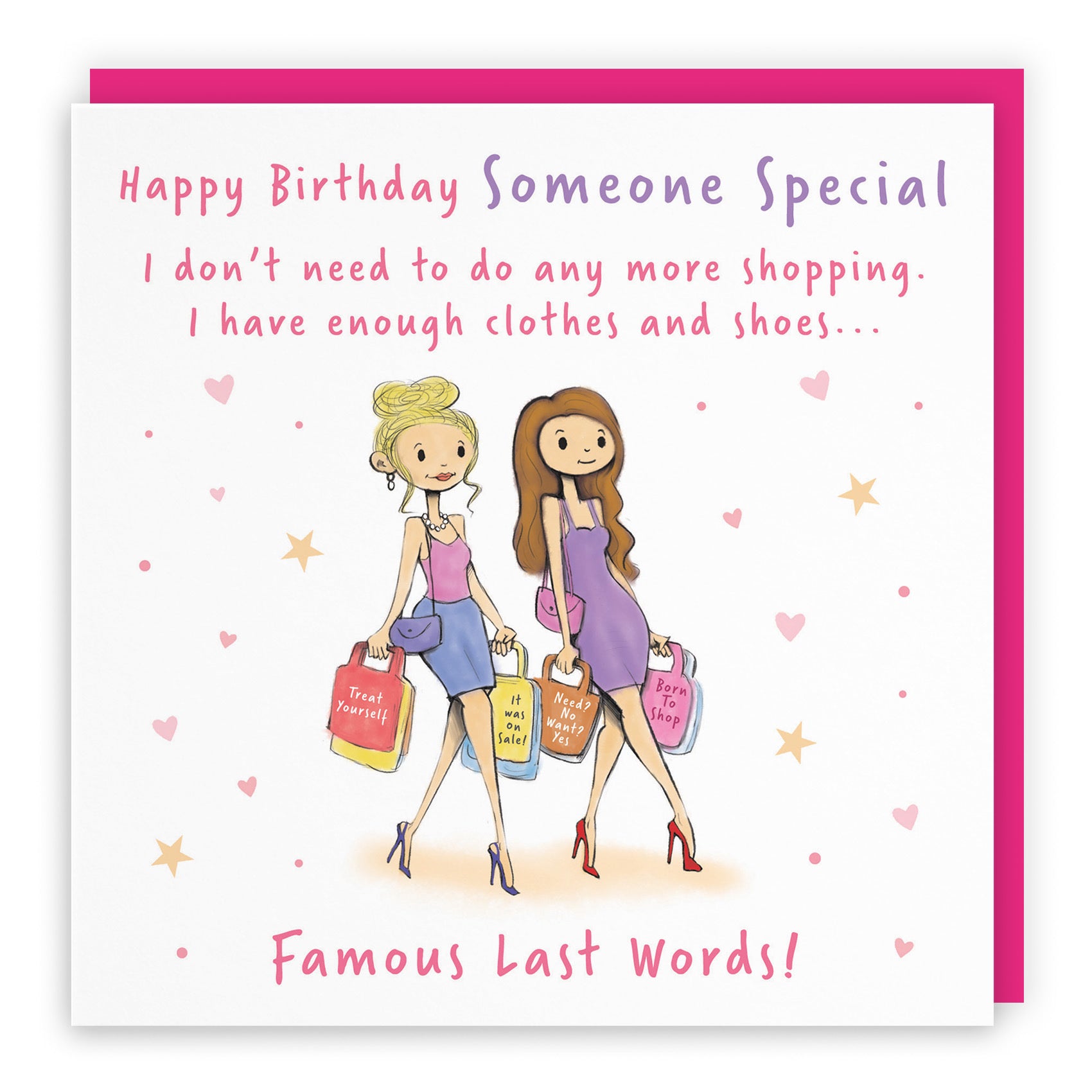 Female Someone Special Birthday Card Shopping Silly Squiggles - Default Title (RH00028)