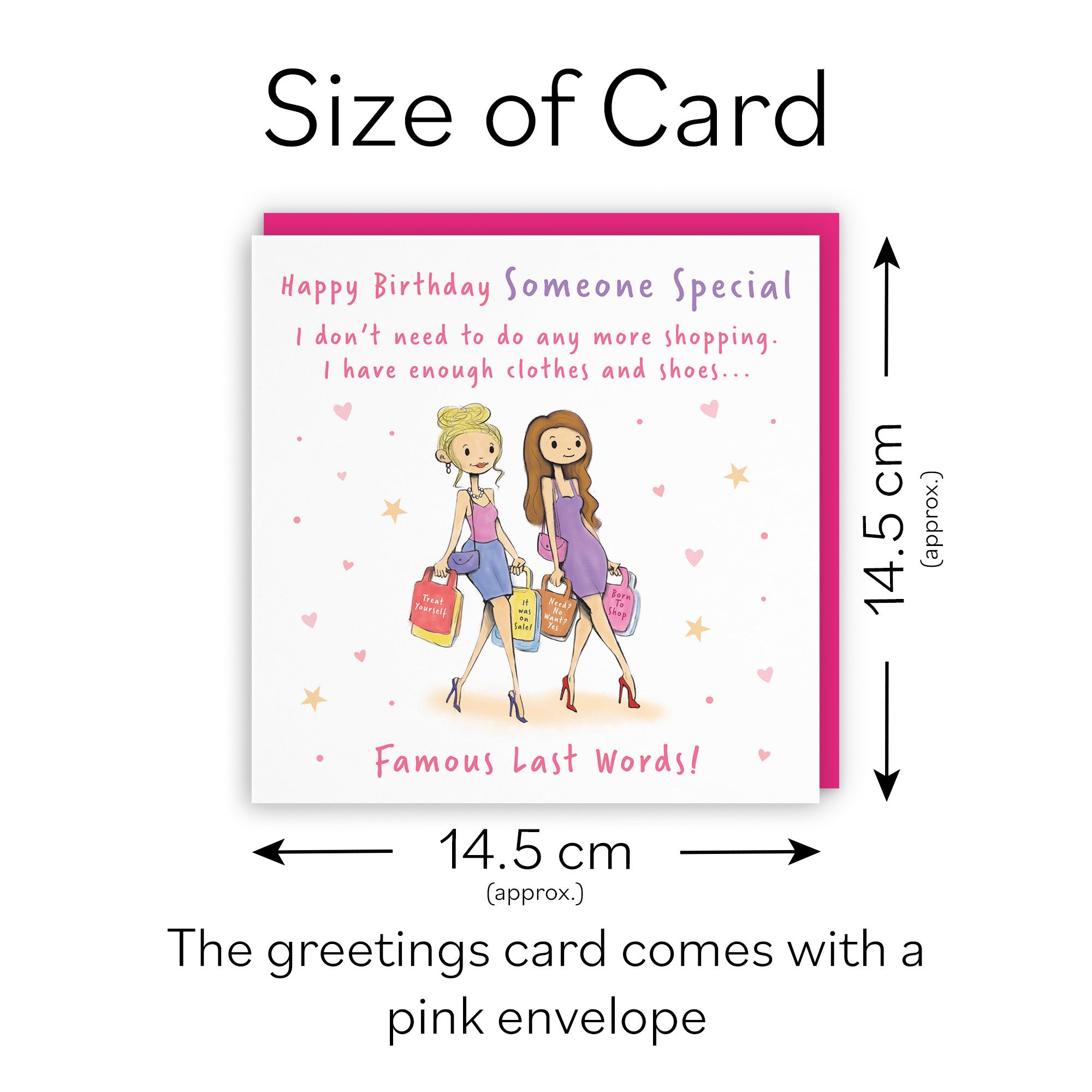 Female Someone Special Birthday Card Shopping Silly Squiggles - Default Title (RH00028)