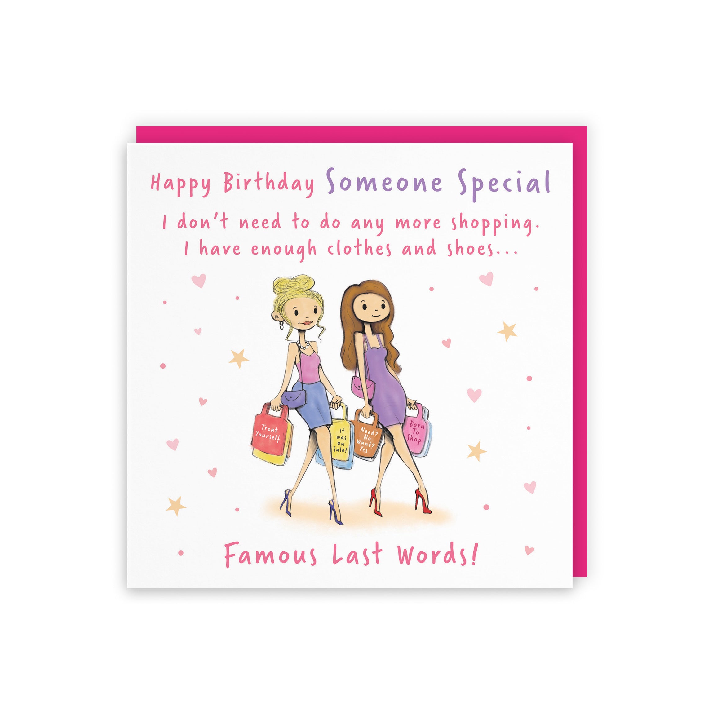 Female Someone Special Birthday Card Shopping Silly Squiggles - Default Title (RH00028)
