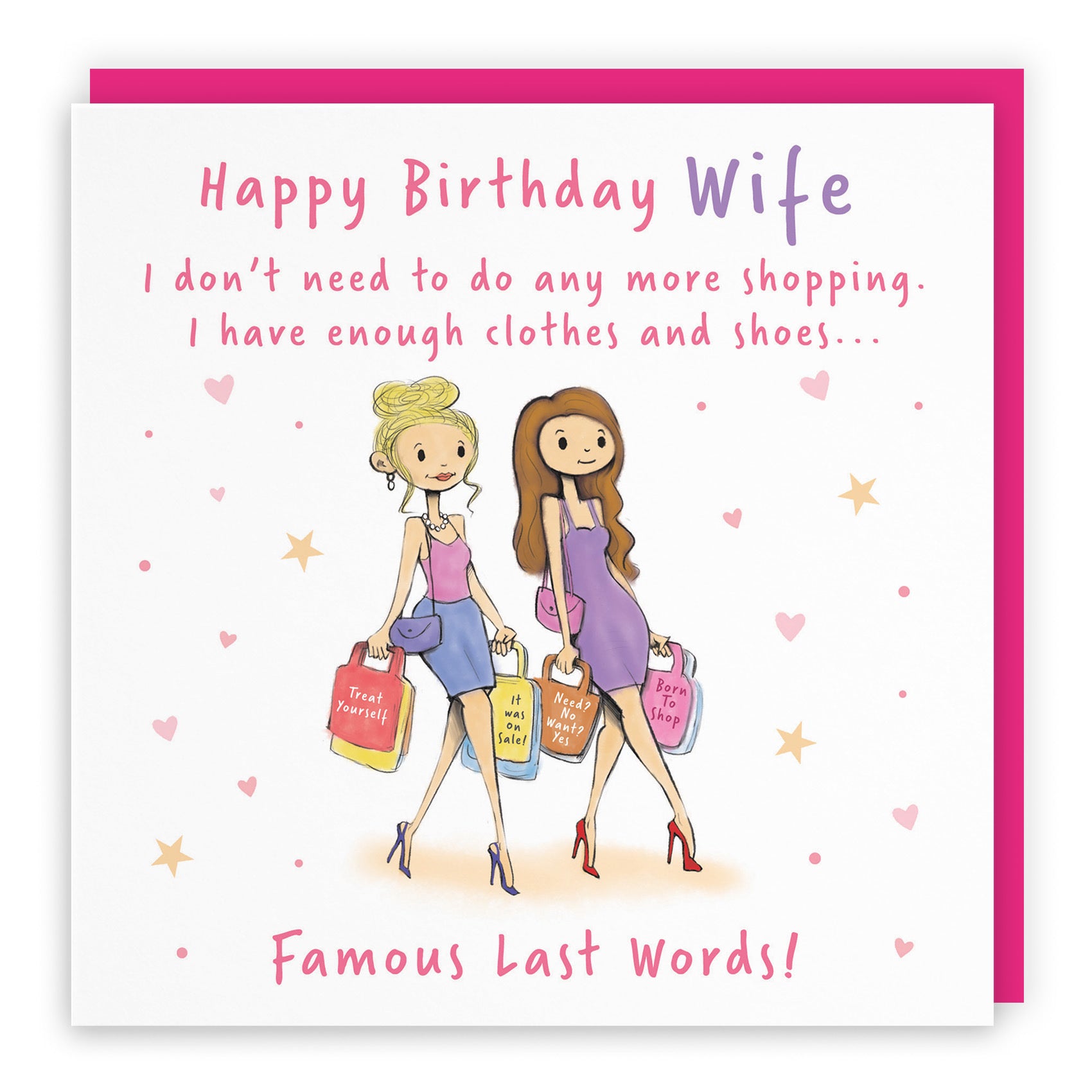 Wife Birthday Card Shopping Silly Squiggles - Default Title (RH00031)