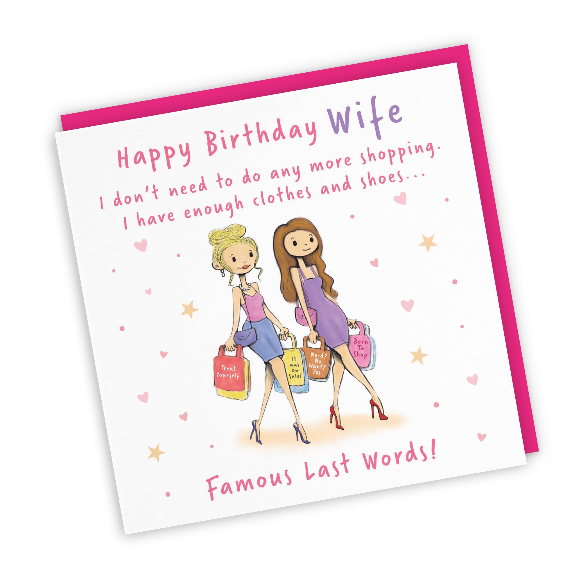 Wife Birthday Card Shopping Silly Squiggles - Default Title (RH00031)