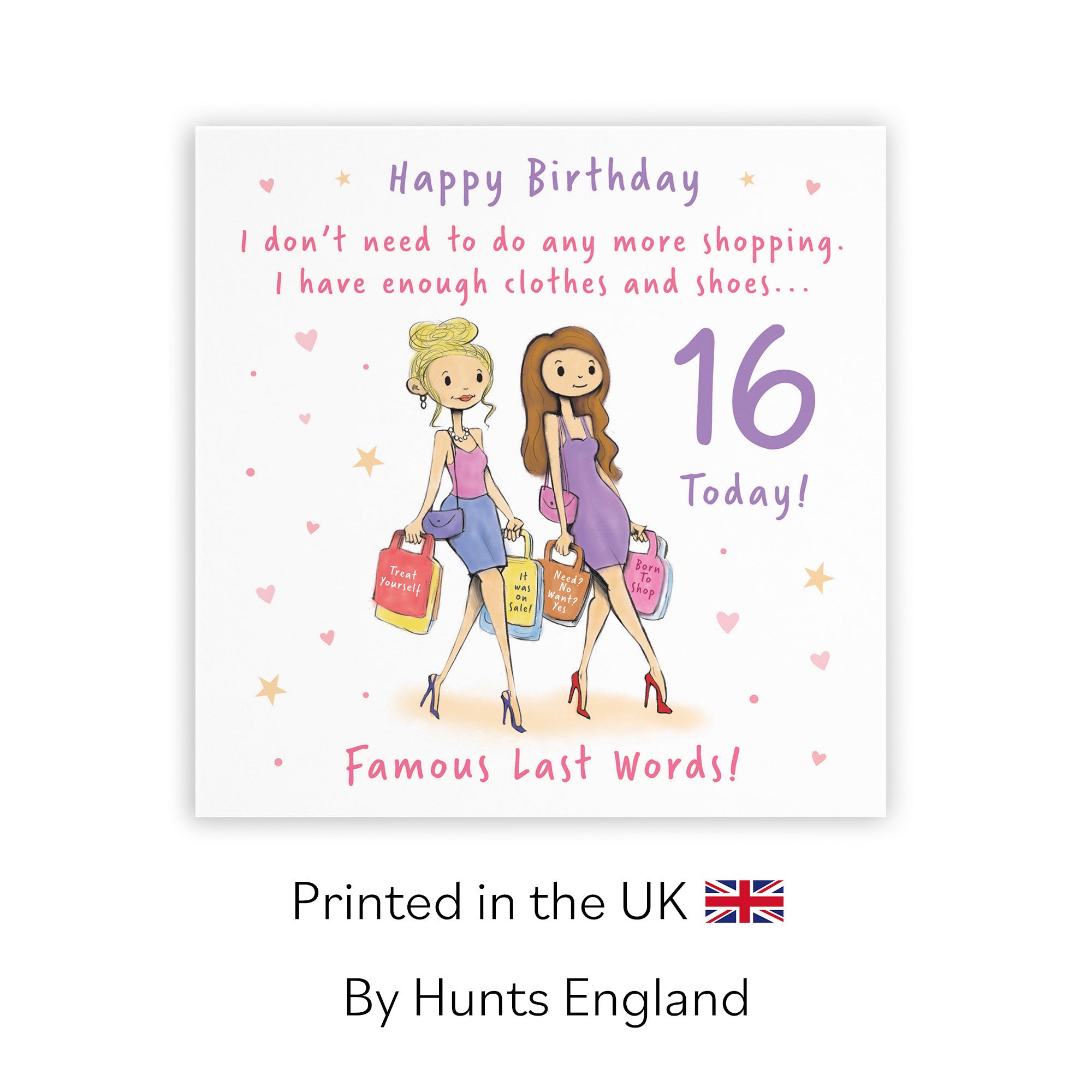 Girls 16th Birthday Card Shopping Silly Squiggles - Default Title (RH00035)
