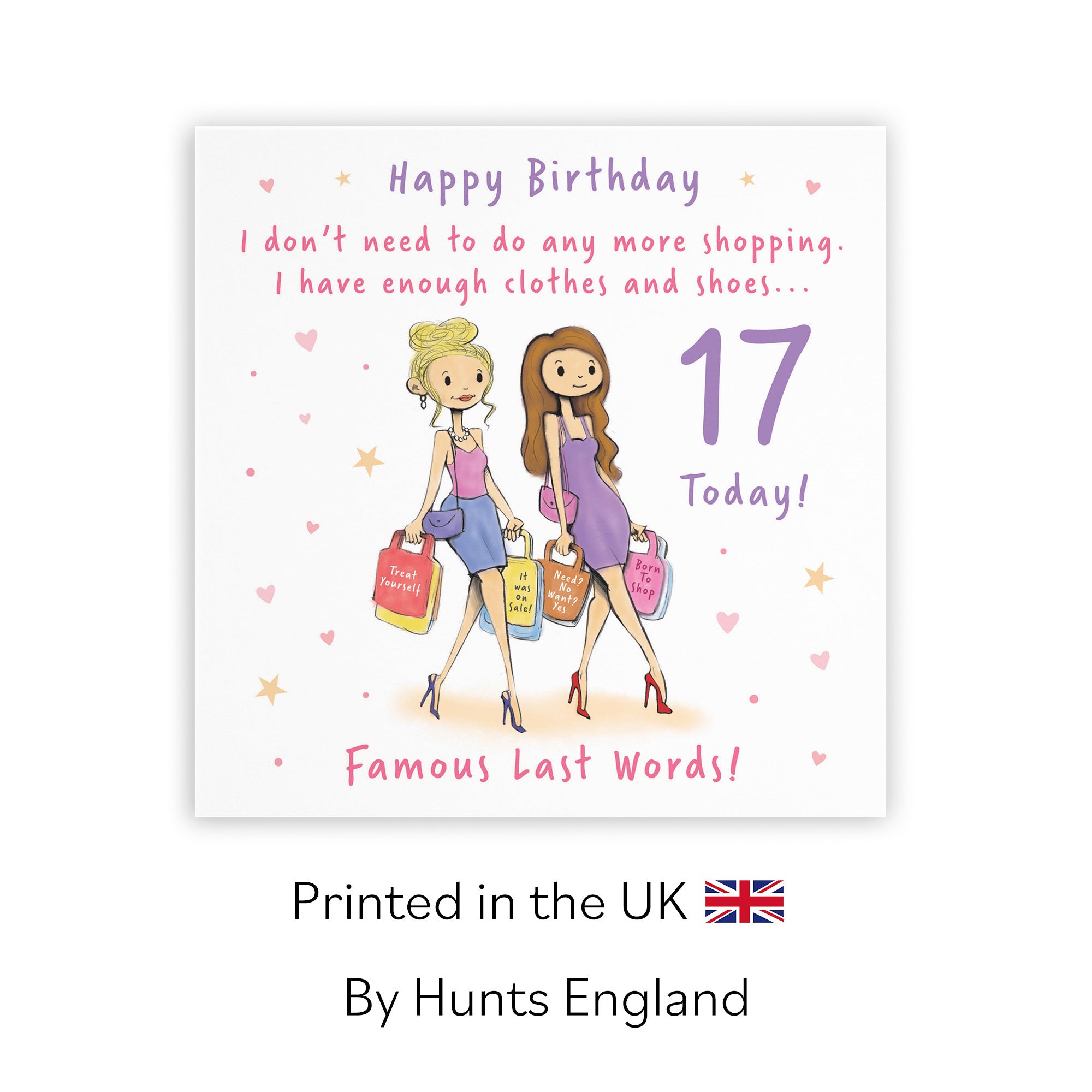 Girls 17th Birthday Card Shopping Silly Squiggles - Default Title (RH00036)