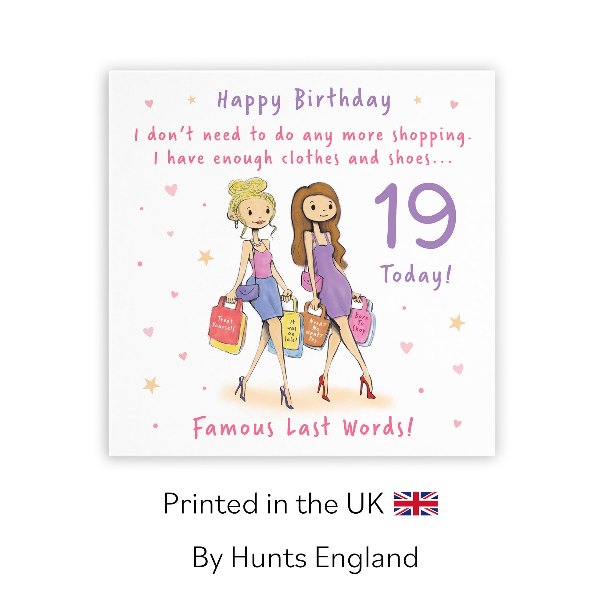 Women's 19th Birthday Card Shopping Silly Squiggles - Default Title (RH00038)
