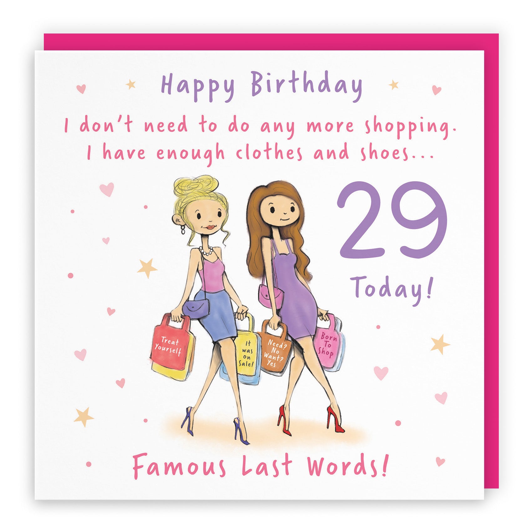 Women's 29th Birthday Card Shopping Silly Squiggles - Default Title (RH00042)