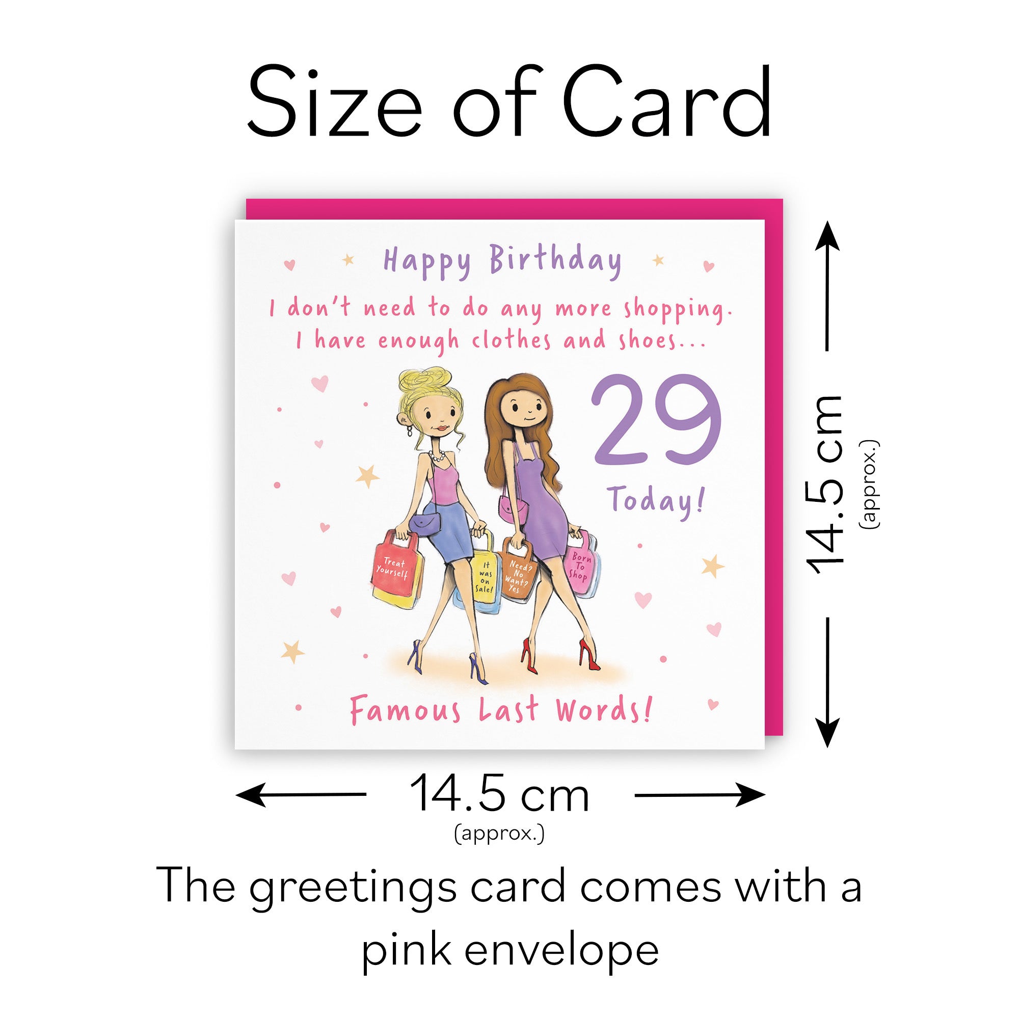 Women's 29th Birthday Card Shopping Silly Squiggles - Default Title (RH00042)
