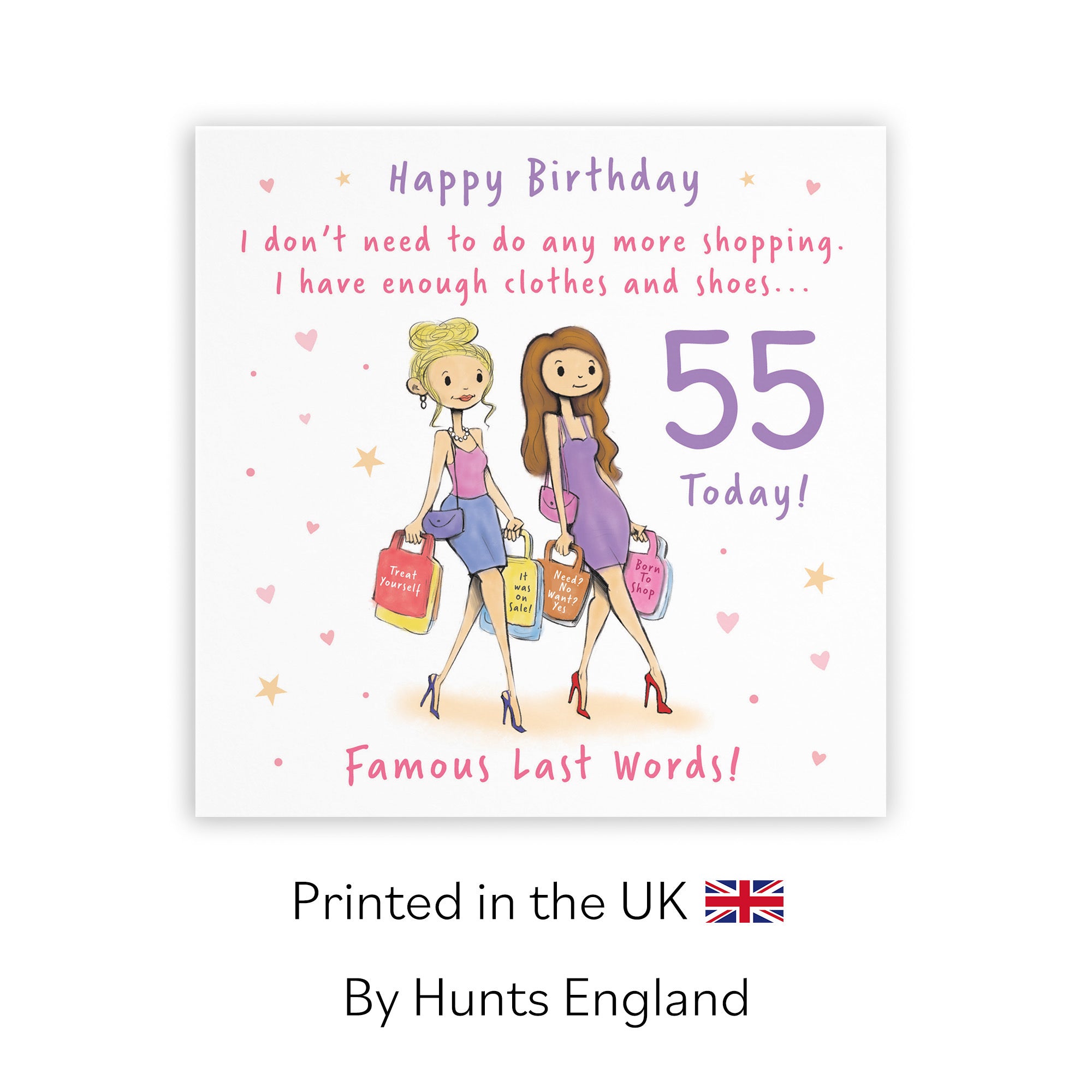 Women's 55th Birthday Card Shopping Silly Squiggles - Default Title (RH00048)