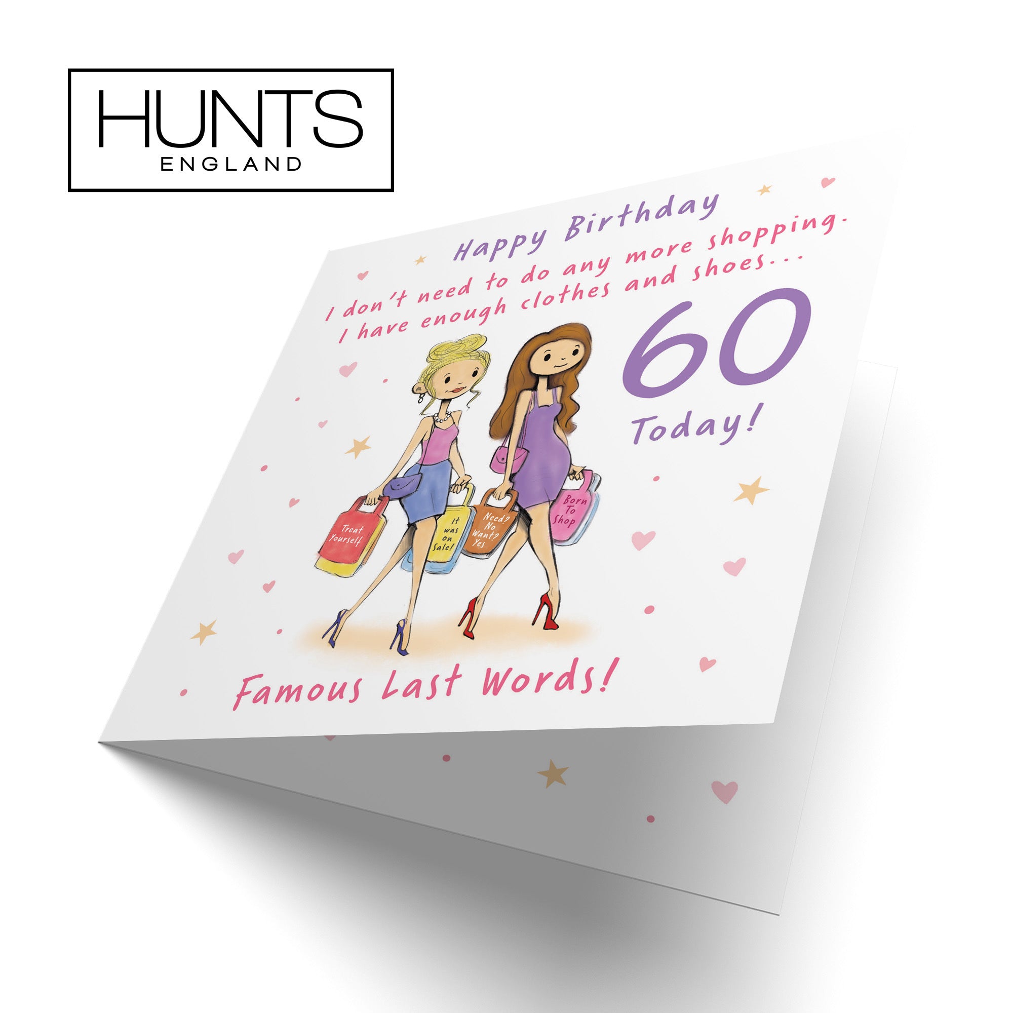 Women's 60th Birthday Card Shopping Silly Squiggles - Default Title (RH00049)