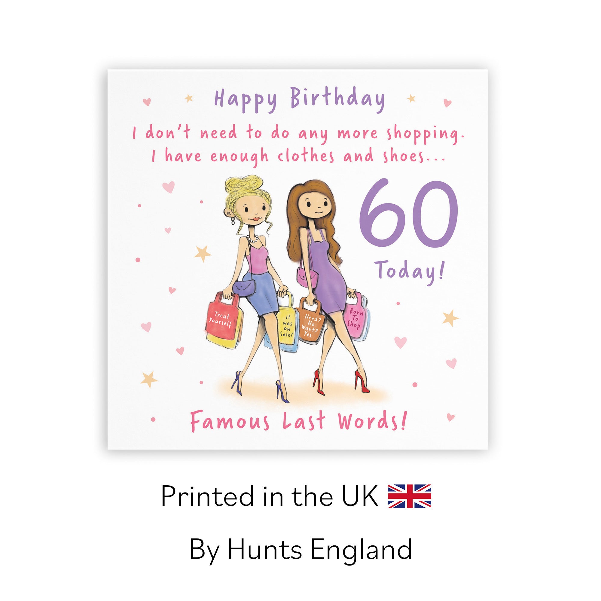 Women's 60th Birthday Card Shopping Silly Squiggles - Default Title (RH00049)