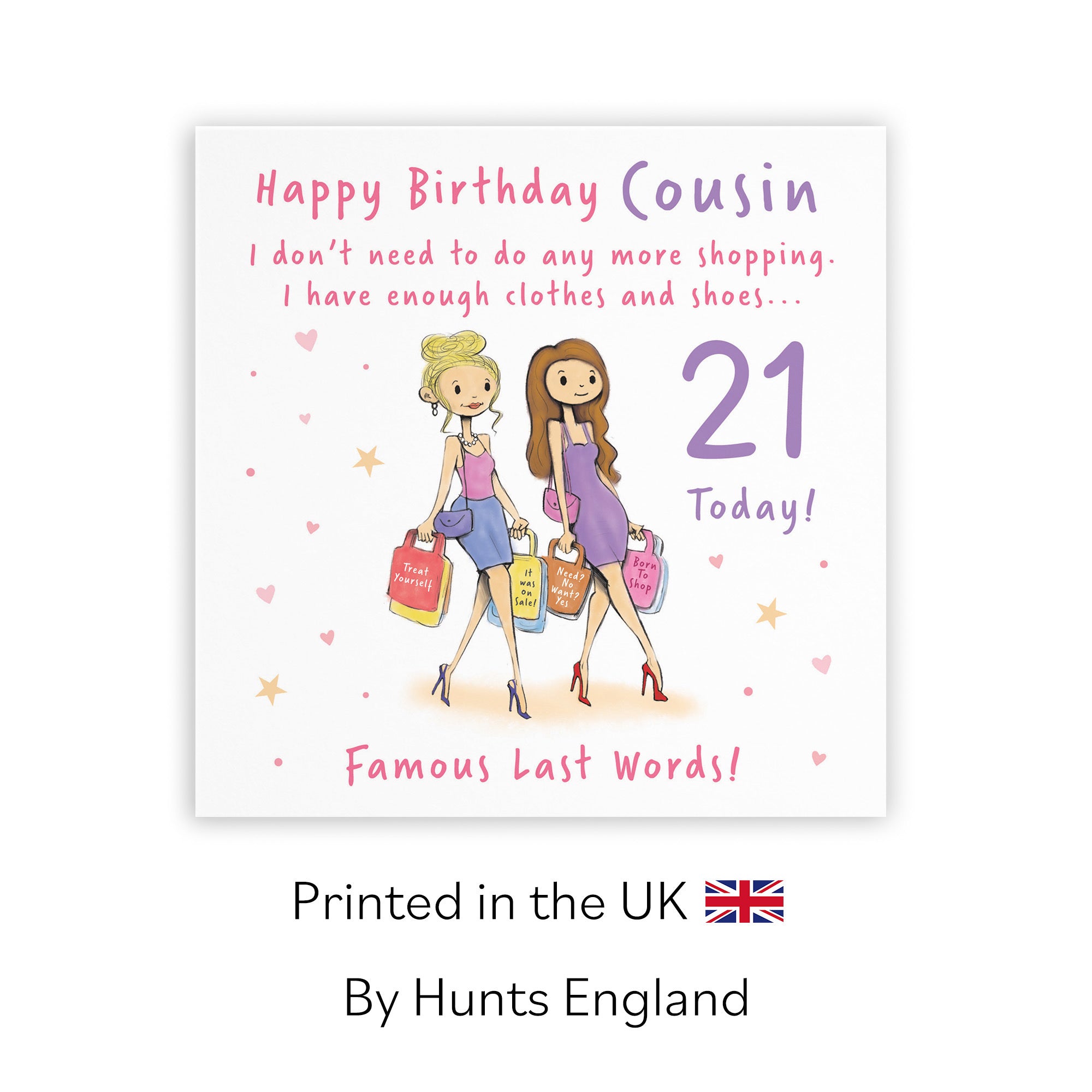 Female 21st Cousin Birthday Card Shopping Silly Squiggles - Default Title (RH00057)