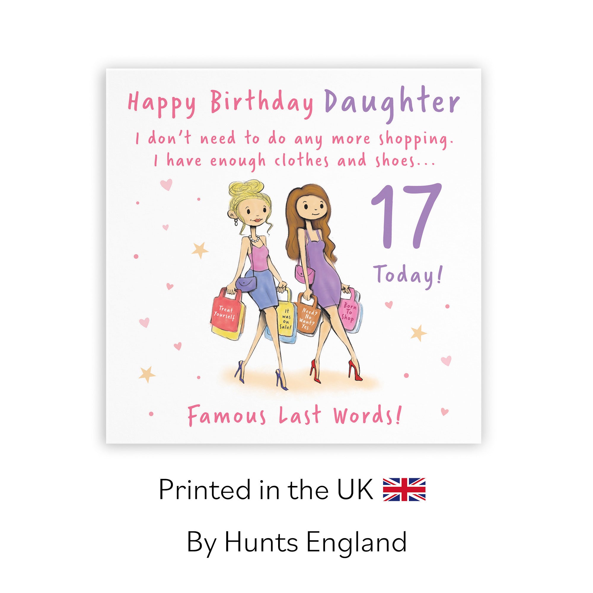 17th Daughter Birthday Card Shopping Silly Squiggles - Default Title (RH00064)