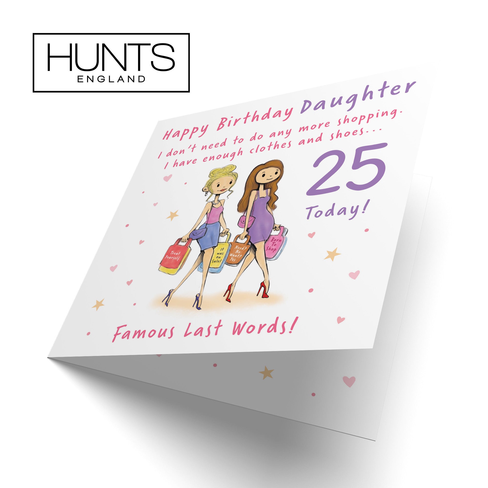 25th Daughter Birthday Card Shopping Silly Squiggles - Default Title (RH00069)