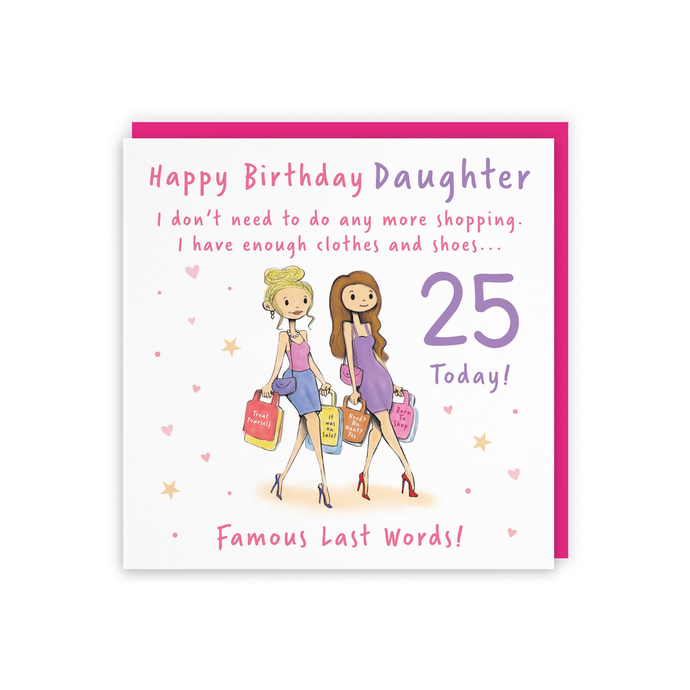25th Daughter Birthday Card Shopping Silly Squiggles - Default Title (RH00069)