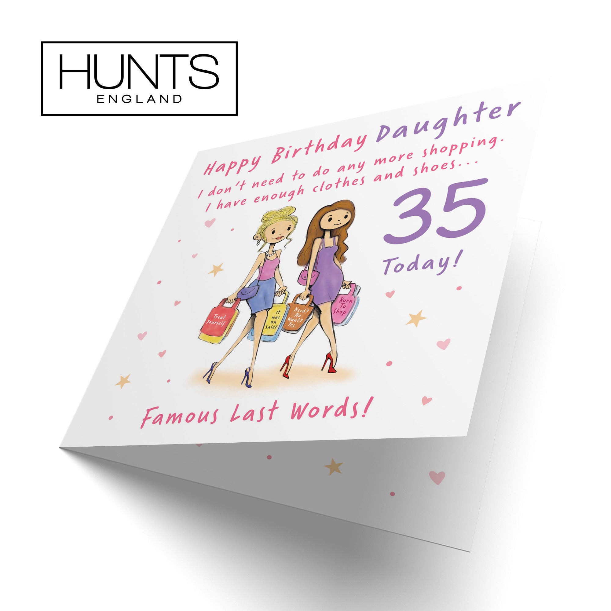 35th Daughter Birthday Card Shopping Silly Squiggles - Default Title (RH00072)
