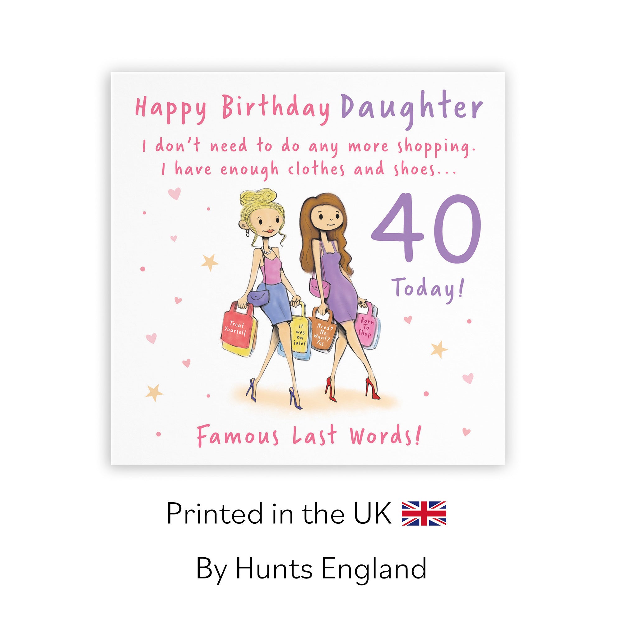 40th Daughter Birthday Card Shopping Silly Squiggles - Default Title (RH00073)