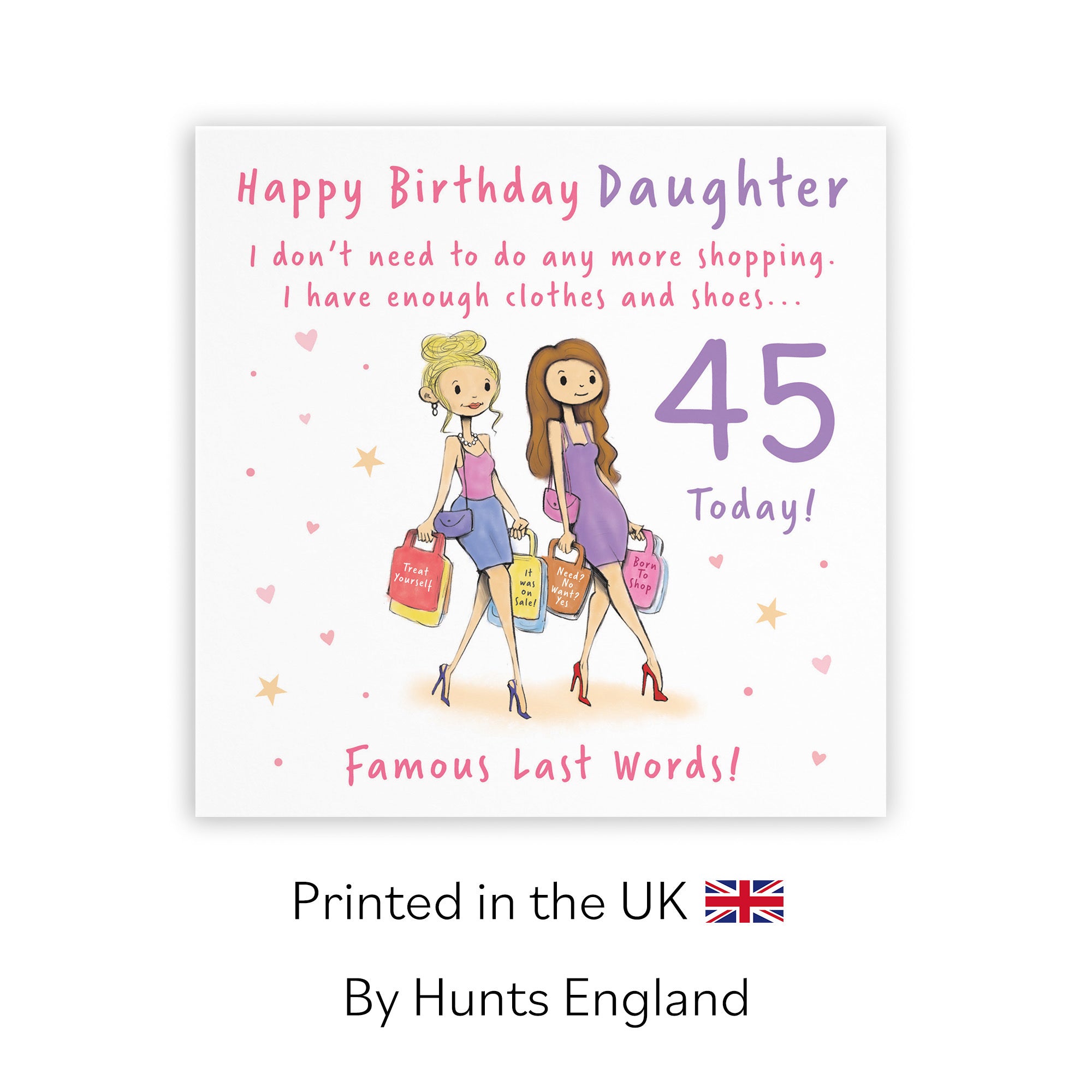 45th Daughter Birthday Card Shopping Silly Squiggles - Default Title (RH00074)