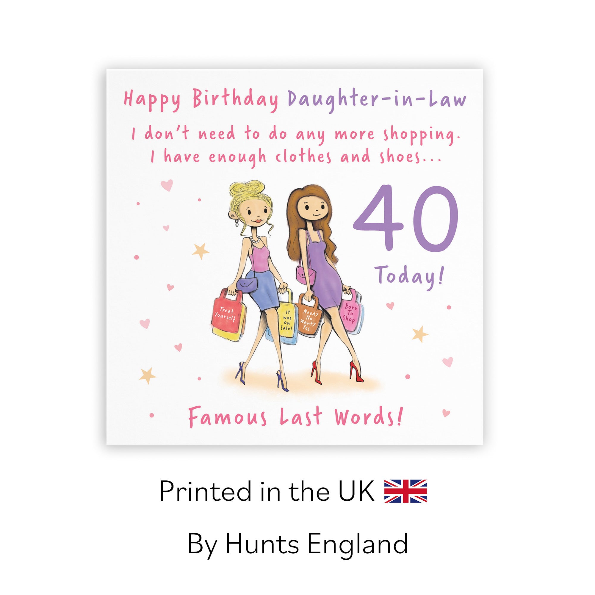 40th Daughter-in-Law Birthday Card Shopping Silly Squiggles - Default Title (RH00077)