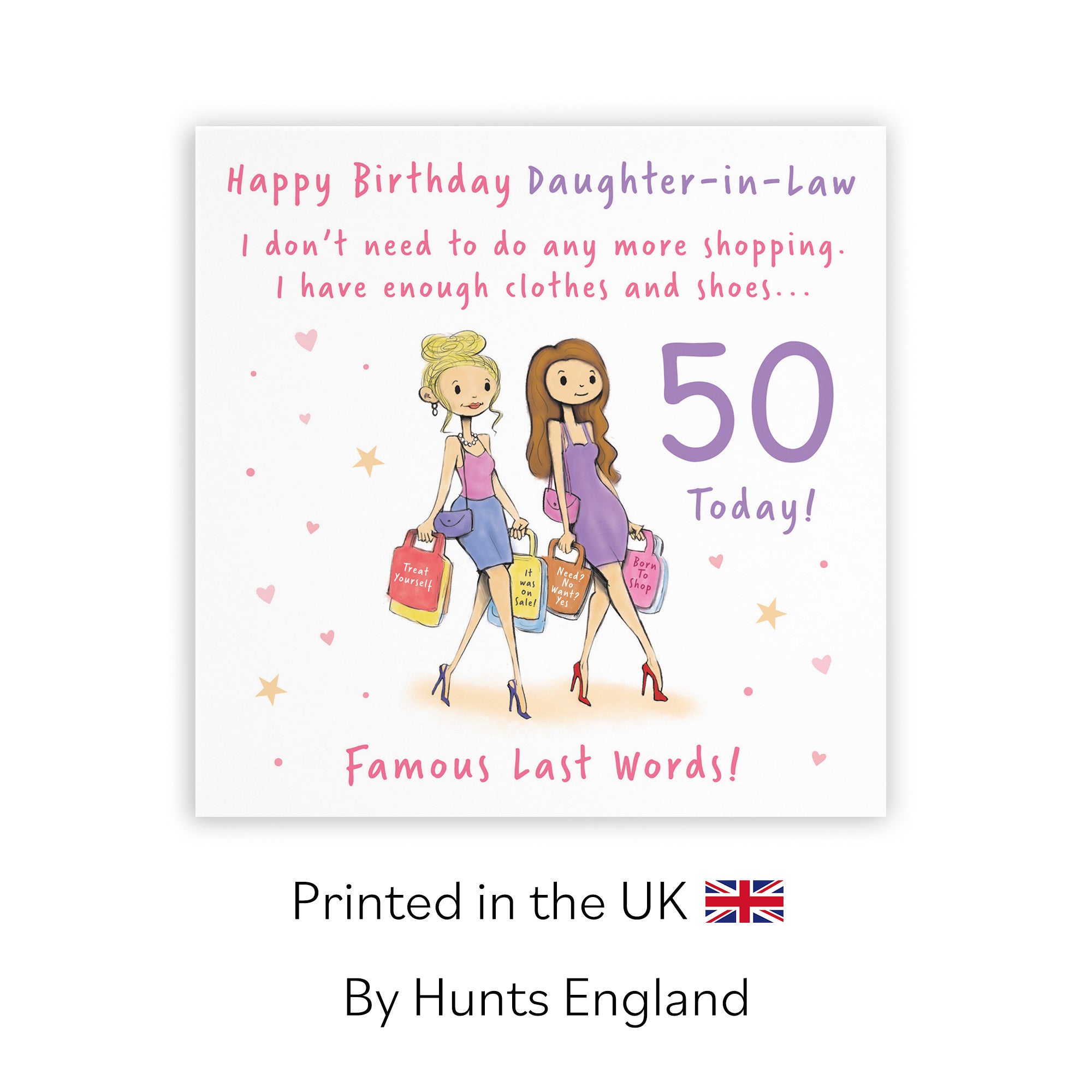 50th Daughter-in-Law Birthday Card Shopping Silly Squiggles - Default Title (RH00078)