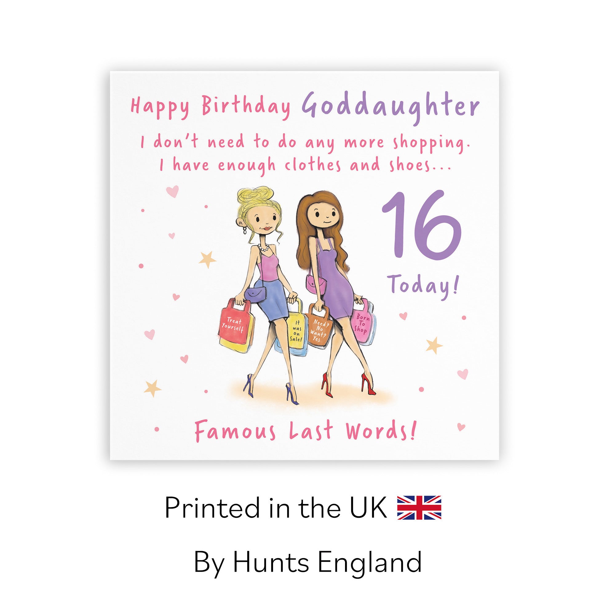 16th Goddaughter Birthday Card Shopping Silly Squiggles - Default Title (RH00084)