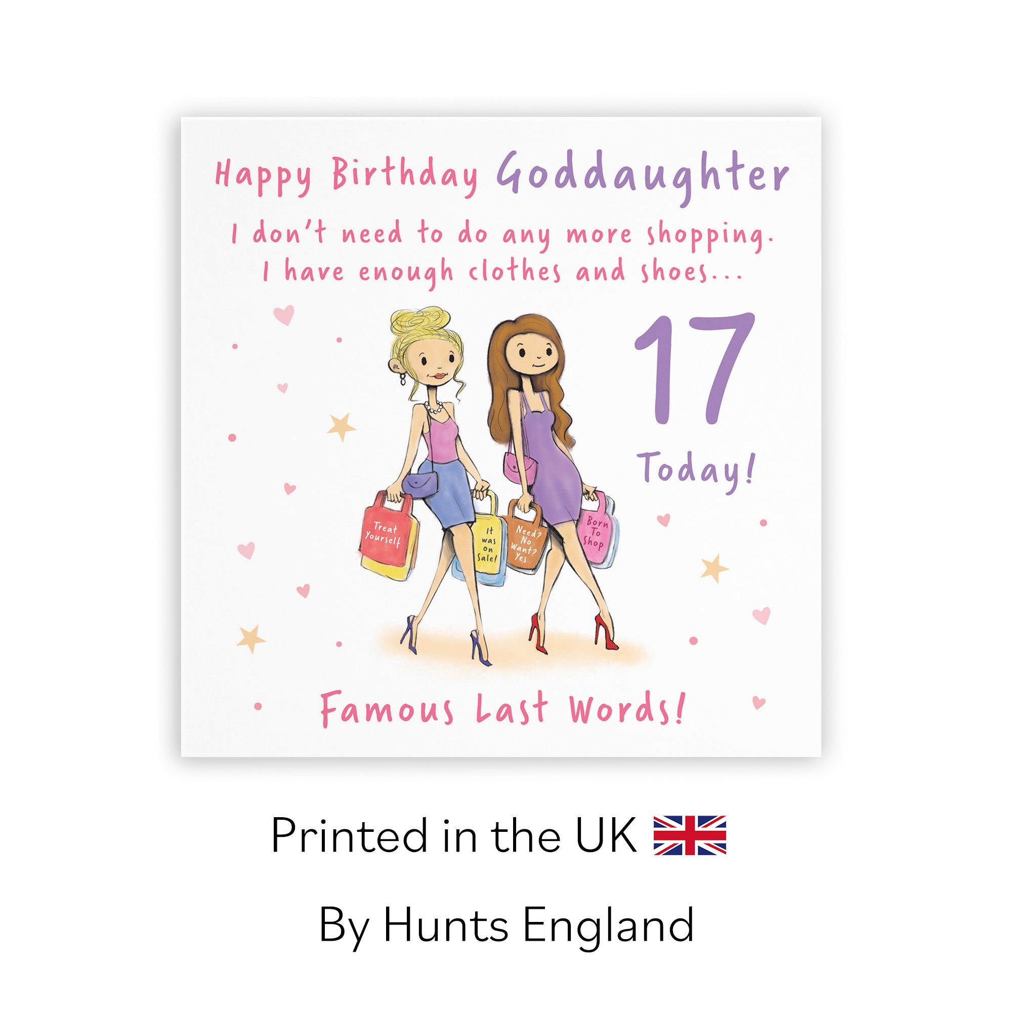 17th Goddaughter Birthday Card Shopping Silly Squiggles - Default Title (RH00085)