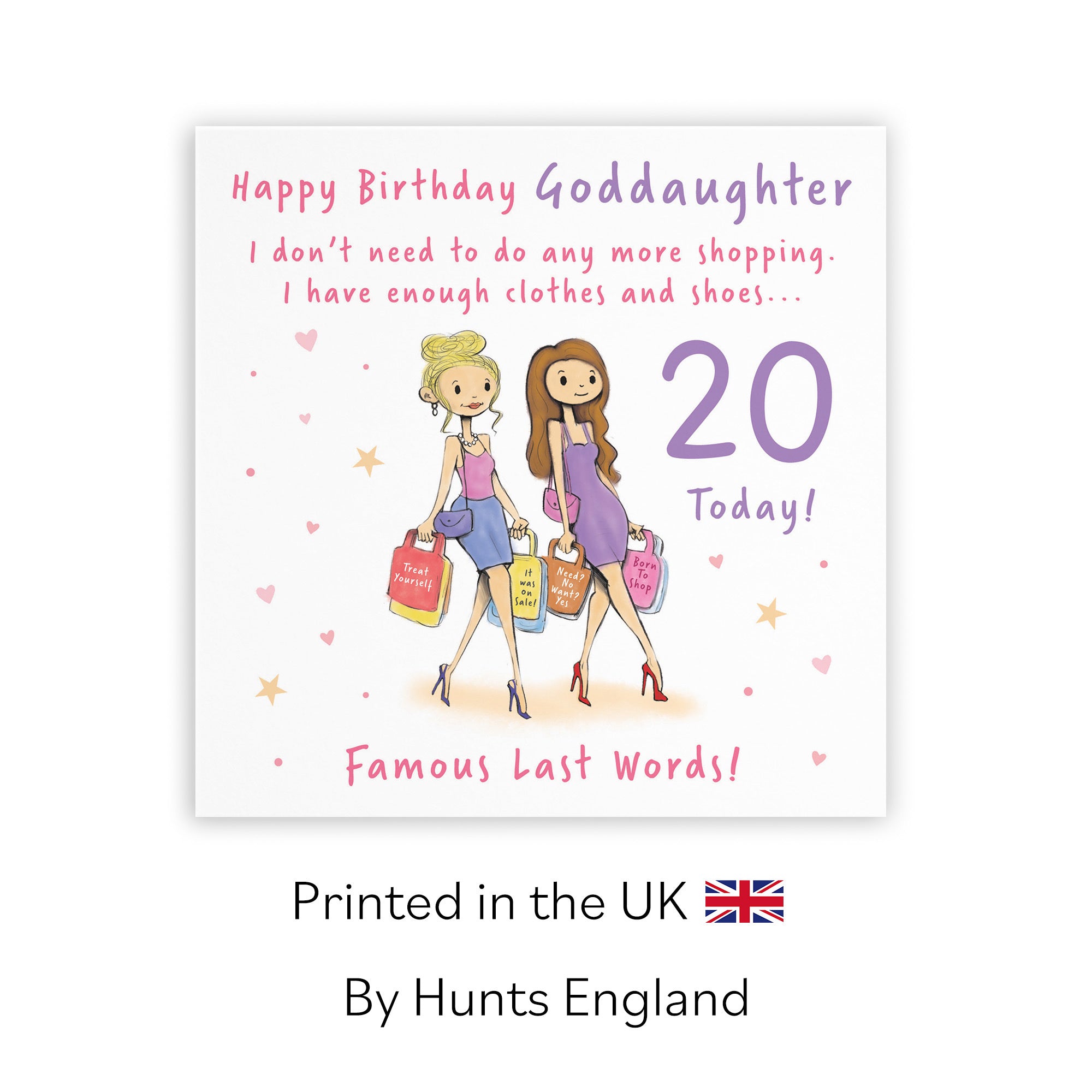 20th Goddaughter Birthday Card Shopping Silly Squiggles - Default Title (RH00088)