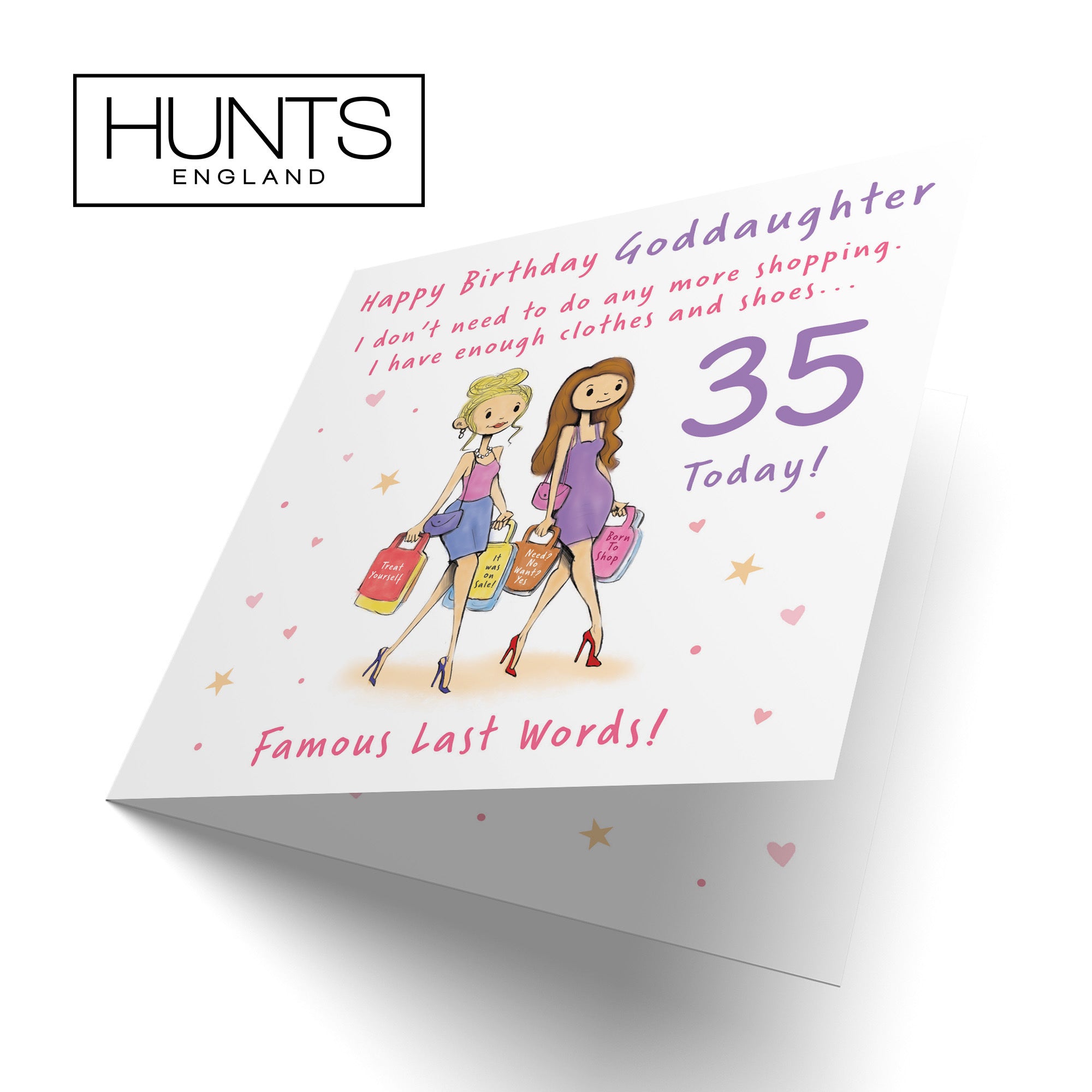 35th Goddaughter Birthday Card Shopping Silly Squiggles - Default Title (RH00092)