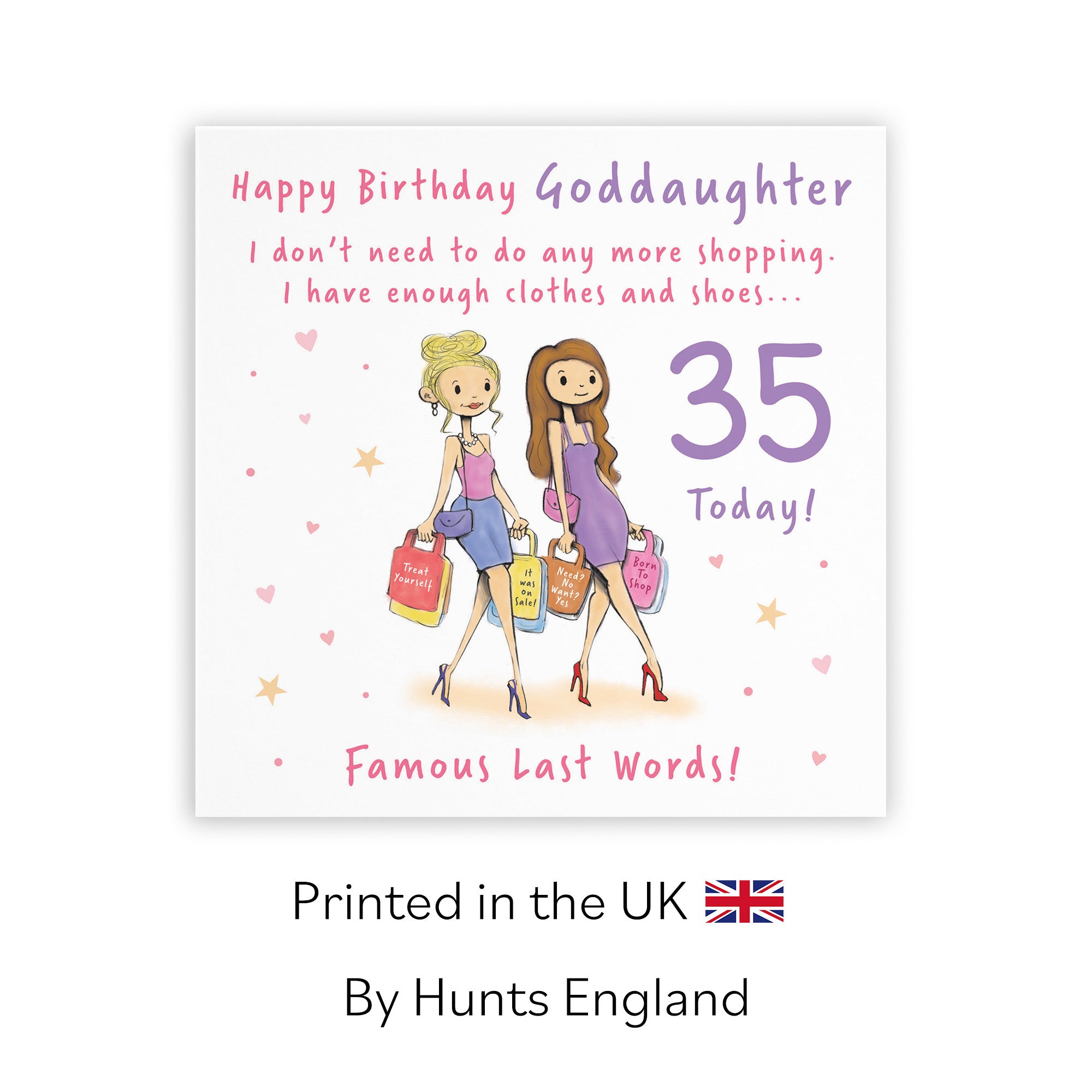 35th Goddaughter Birthday Card Shopping Silly Squiggles - Default Title (RH00092)