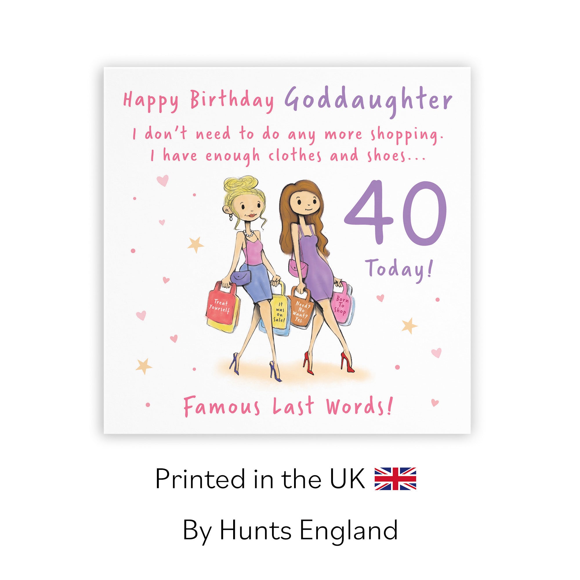 40th Goddaughter Birthday Card Shopping Silly Squiggles - Default Title (RH00093)