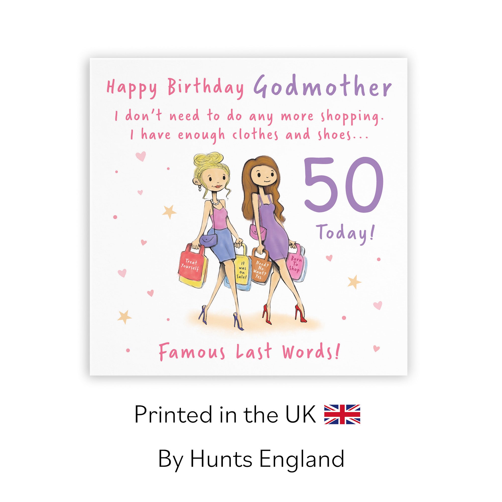 50th Godmother Birthday Card Shopping Silly Squiggles - Default Title (RH00096)