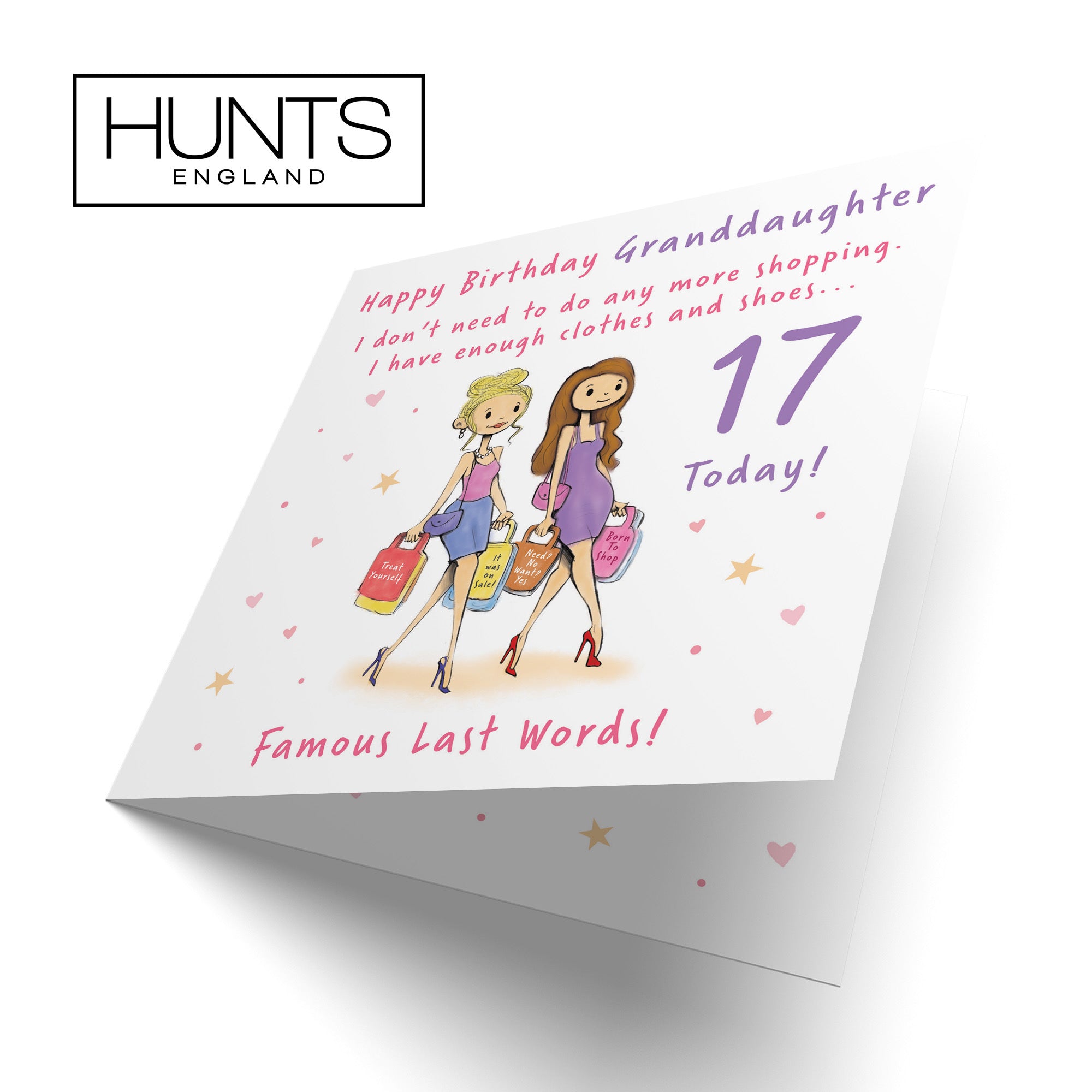 17th Granddaughter Birthday Card Shopping Silly Squiggles - Default Title (RH00101)