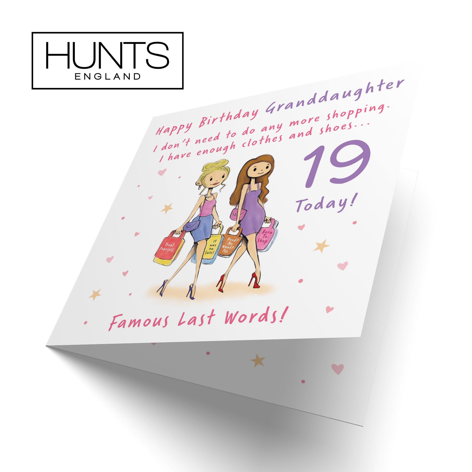 19th Granddaughter Birthday Card Shopping Silly Squiggles - Default Title (RH00103)