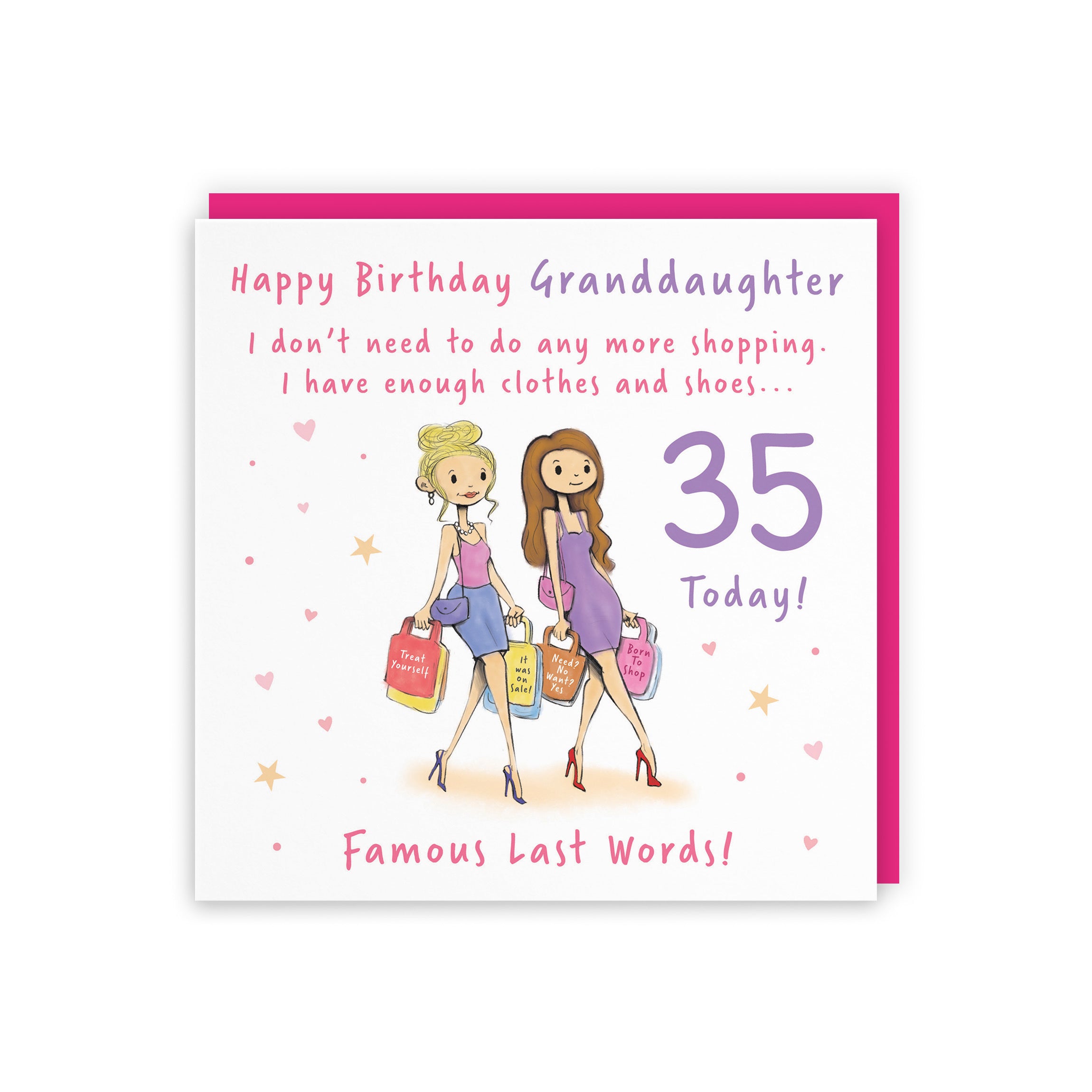 35th Granddaughter Birthday Card Shopping Silly Squiggles - Default Title (RH00108)