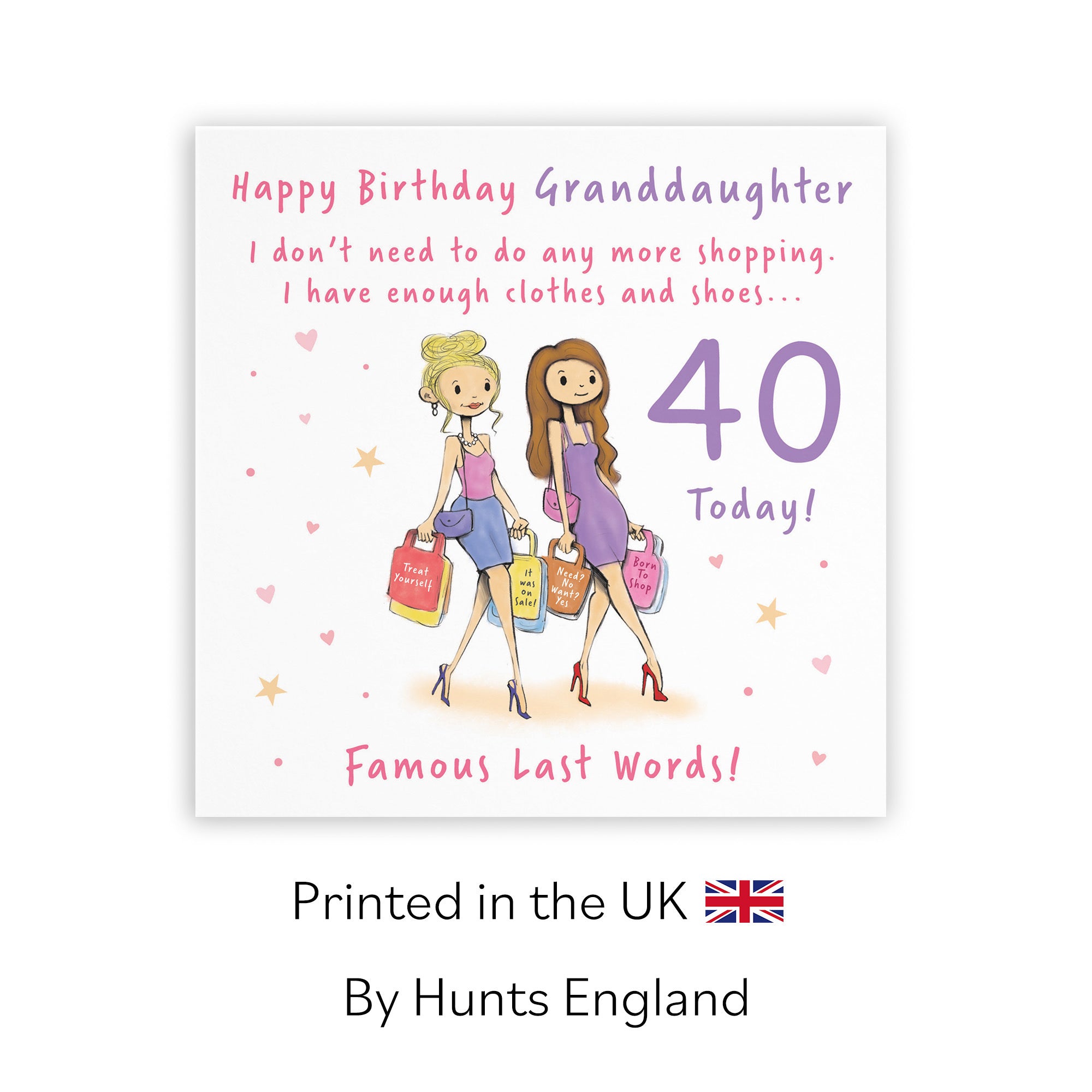 40th Granddaughter Birthday Card Shopping Silly Squiggles - Default Title (RH00109)