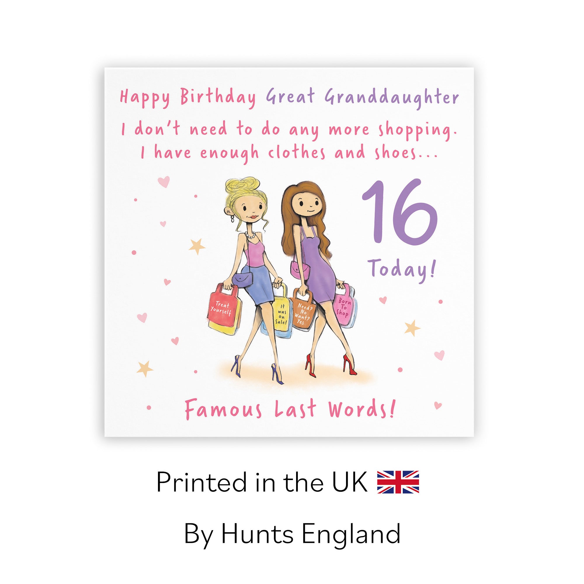 16th Great Granddaughter Birthday Card Shopping Silly Squiggles - Default Title (RH00110)