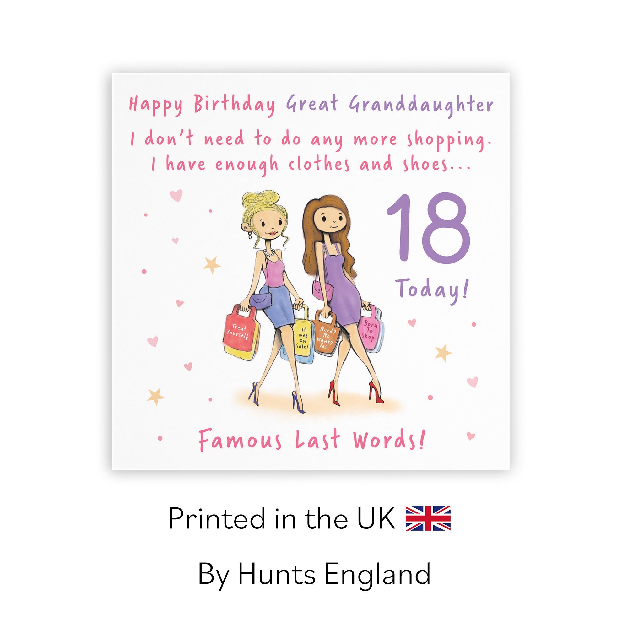 18th Great Granddaughter Birthday Card Shopping Silly Squiggles - Default Title (RH00112)