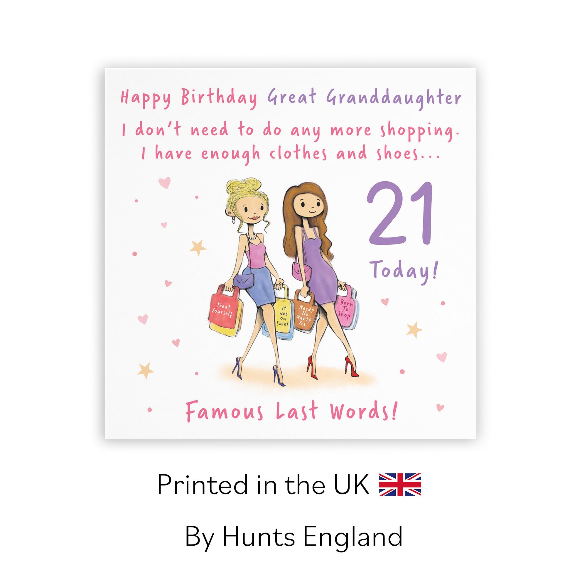 21st Great Granddaughter Birthday Card Shopping Silly Squiggles - Default Title (RH00113)