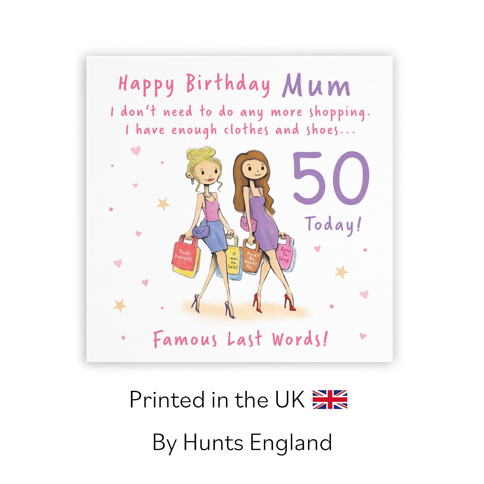 50th Mum Birthday Card Shopping Silly Squiggles - Default Title (RH00114)