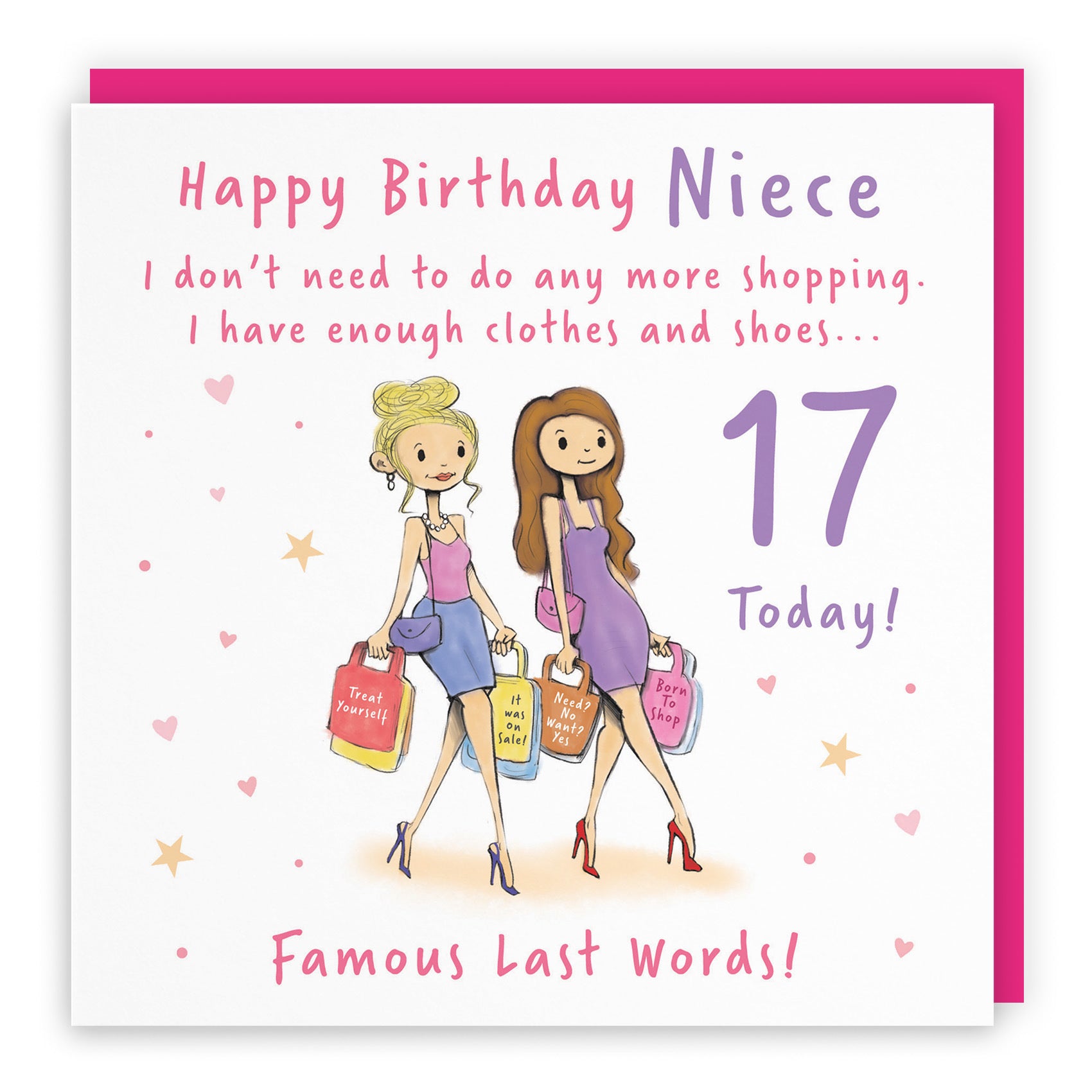 17th Niece Birthday Card Shopping Silly Squiggles - Default Title (RH00117)
