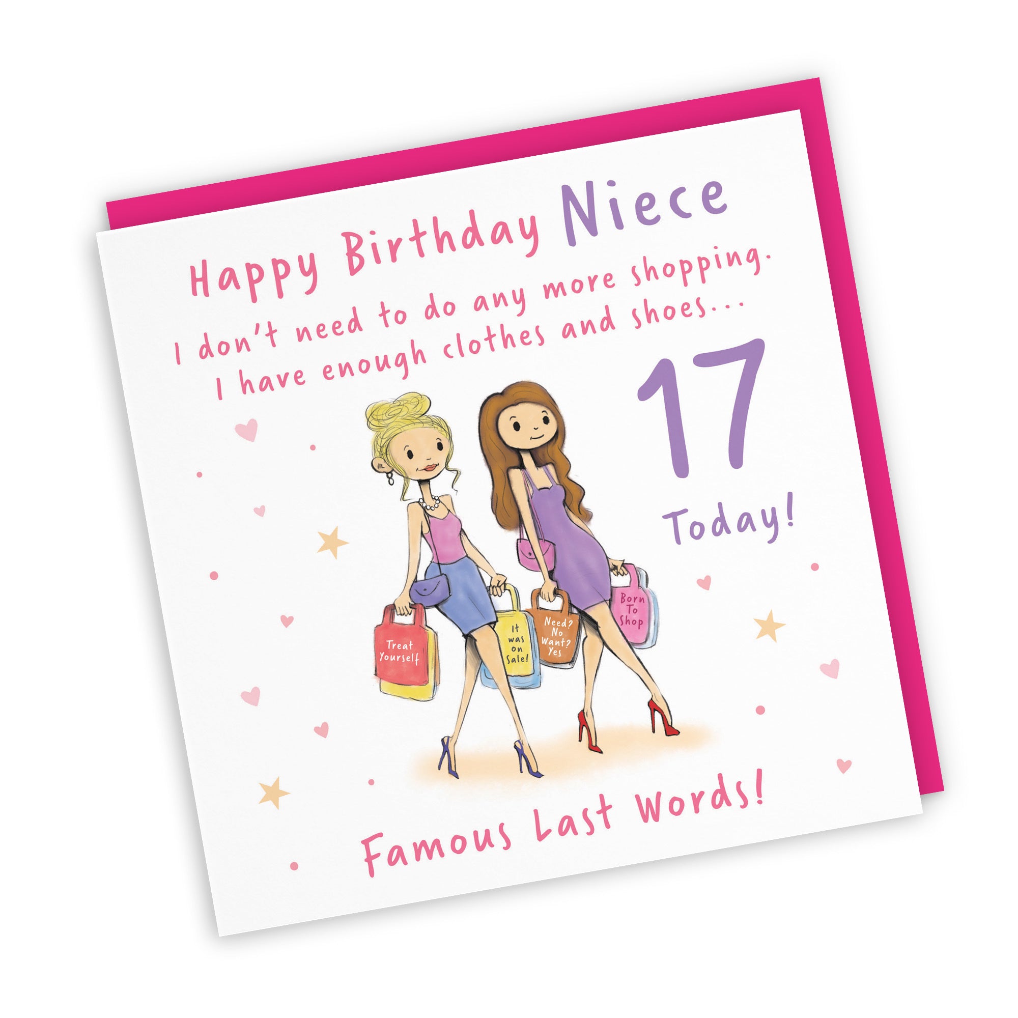 17th Niece Birthday Card Shopping Silly Squiggles - Default Title (RH00117)