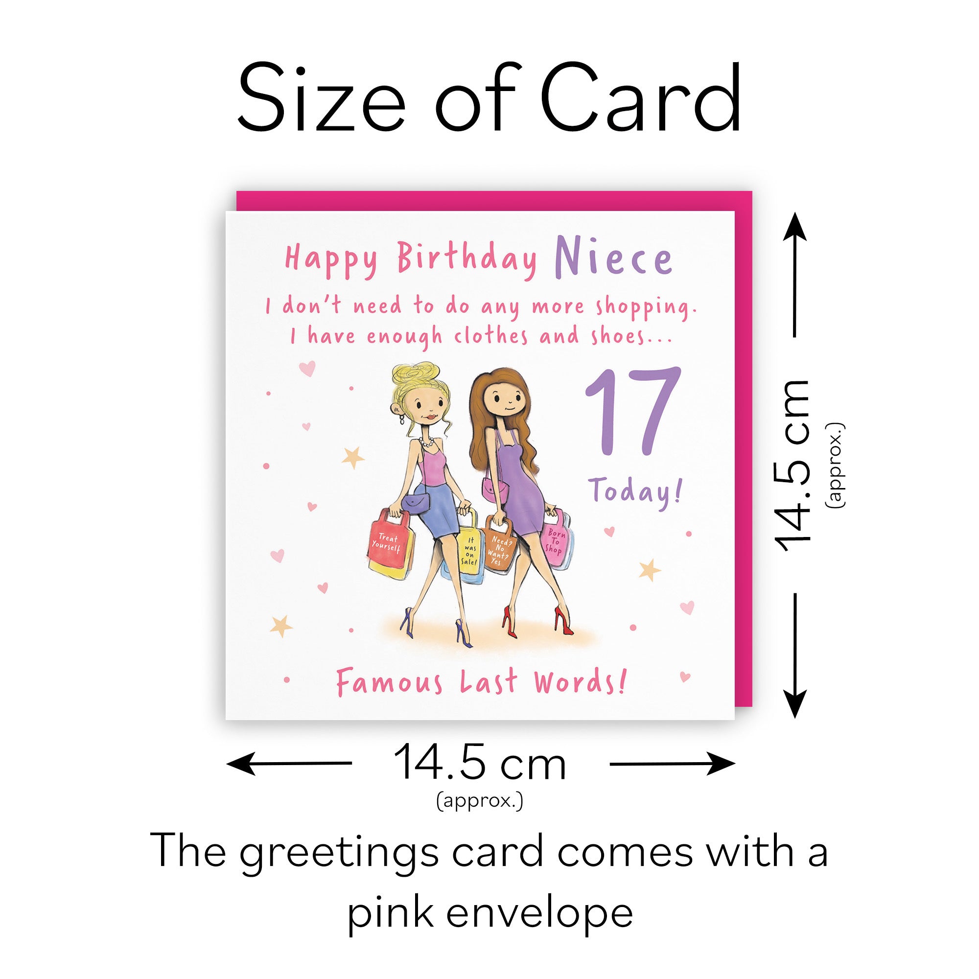 17th Niece Birthday Card Shopping Silly Squiggles - Default Title (RH00117)