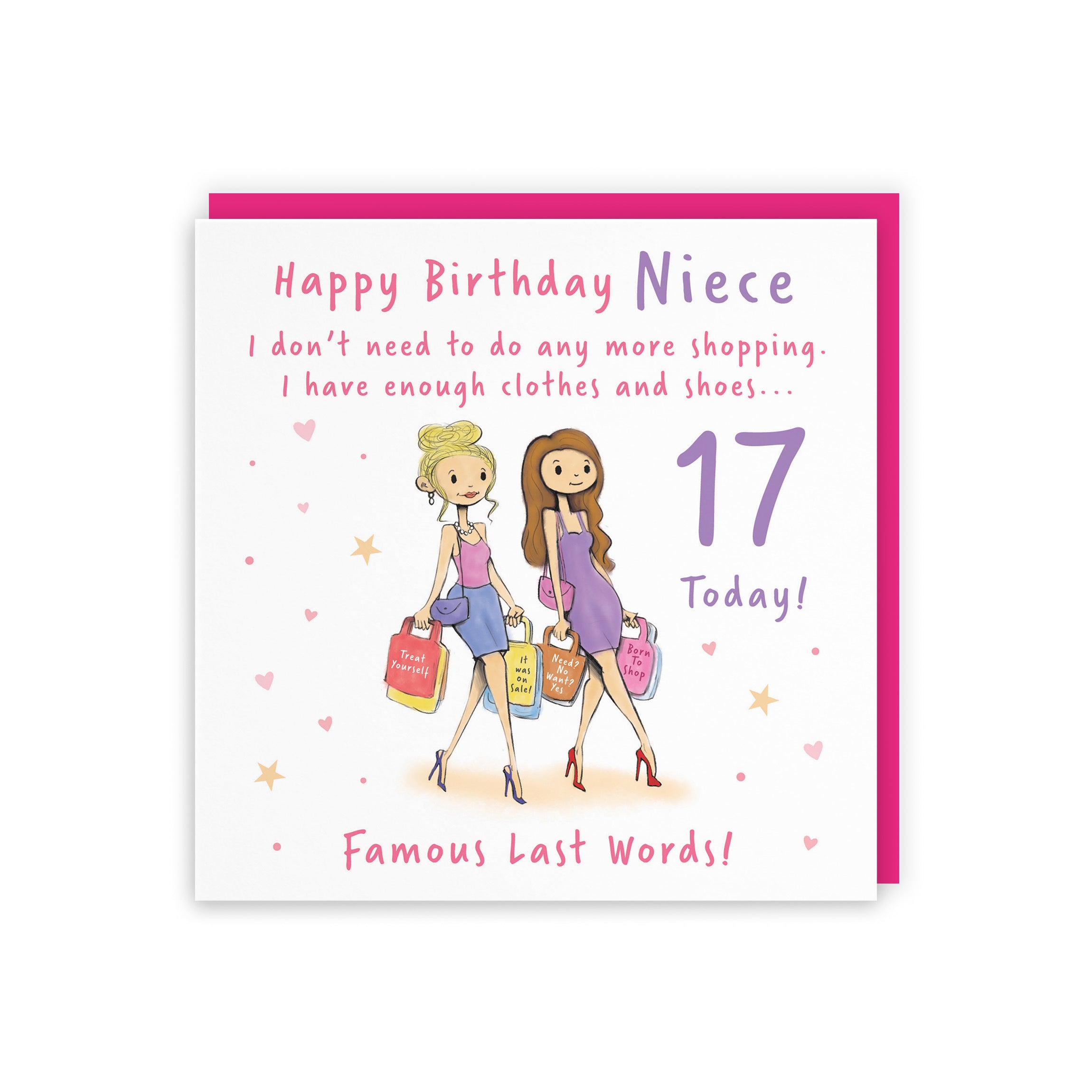 17th Niece Birthday Card Shopping Silly Squiggles - Default Title (RH00117)