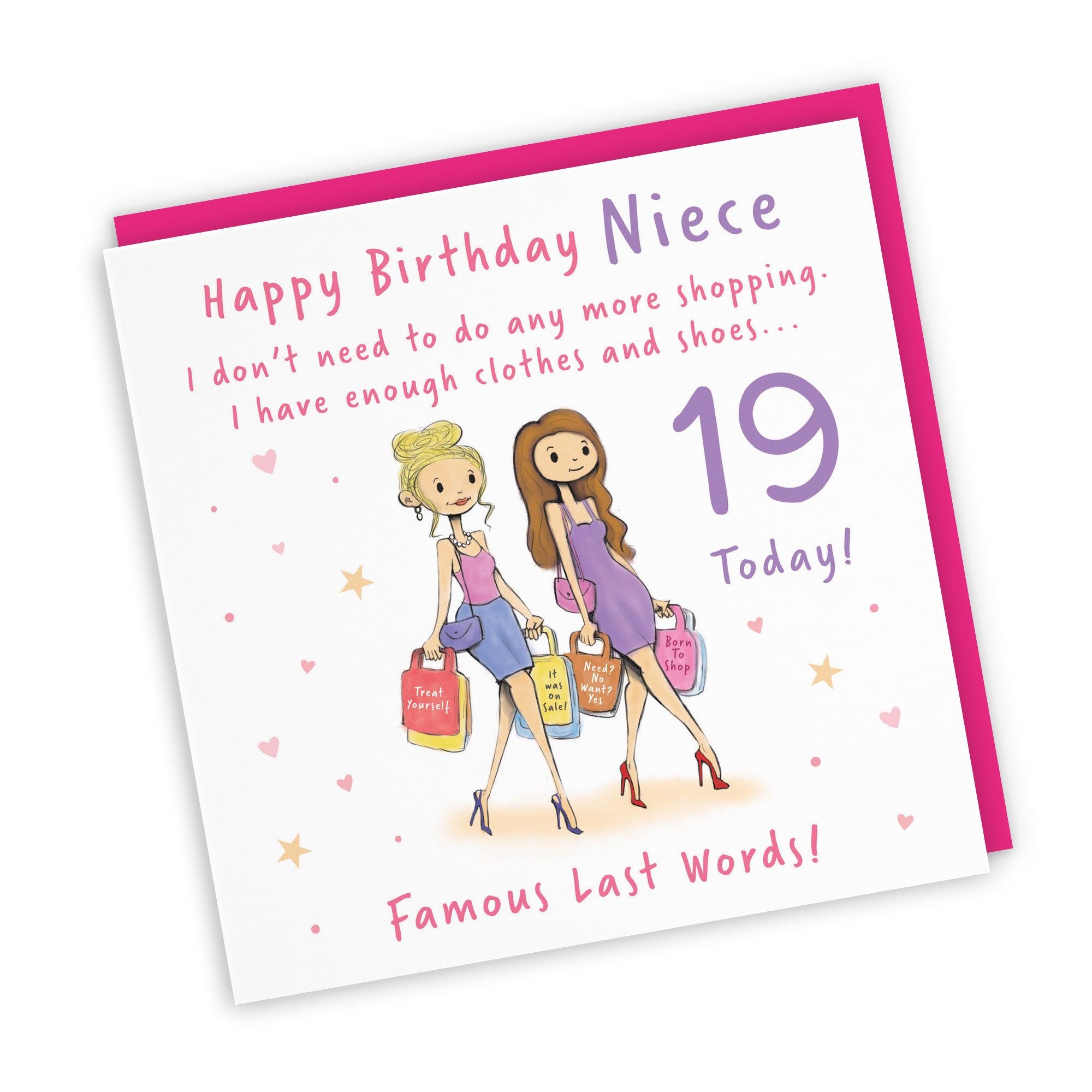 19th Niece Birthday Card Shopping Silly Squiggles - Default Title (RH00119)