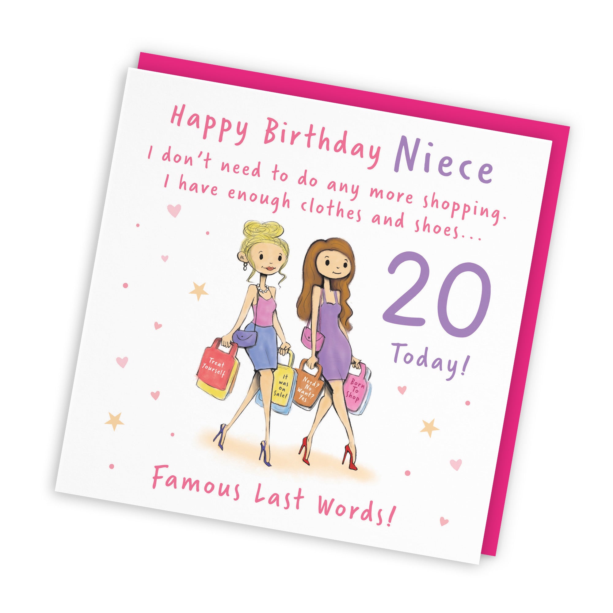 20th Niece Birthday Card Shopping Silly Squiggles - Default Title (RH00120)