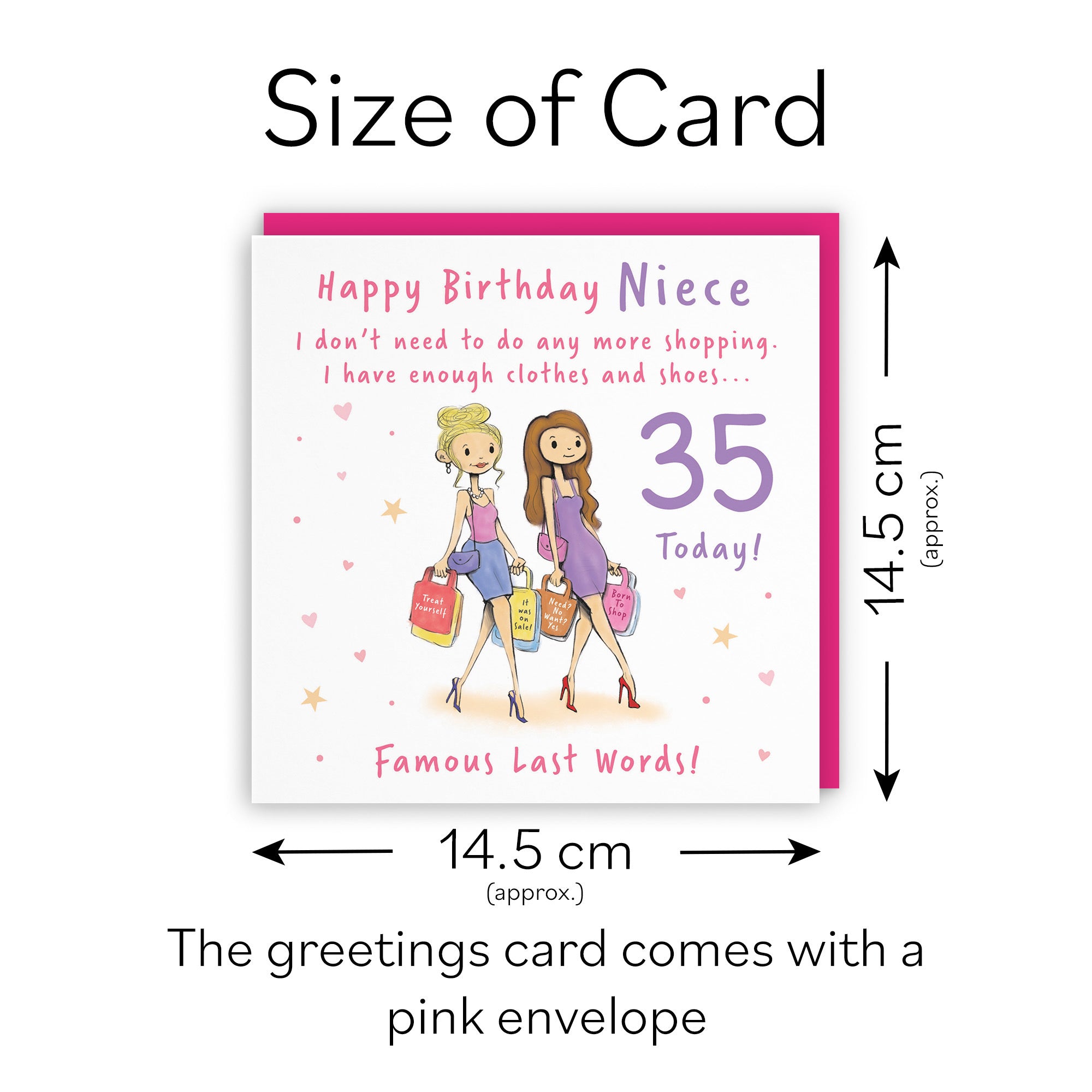 35th Niece Birthday Card Shopping Silly Squiggles - Default Title (RH00124)