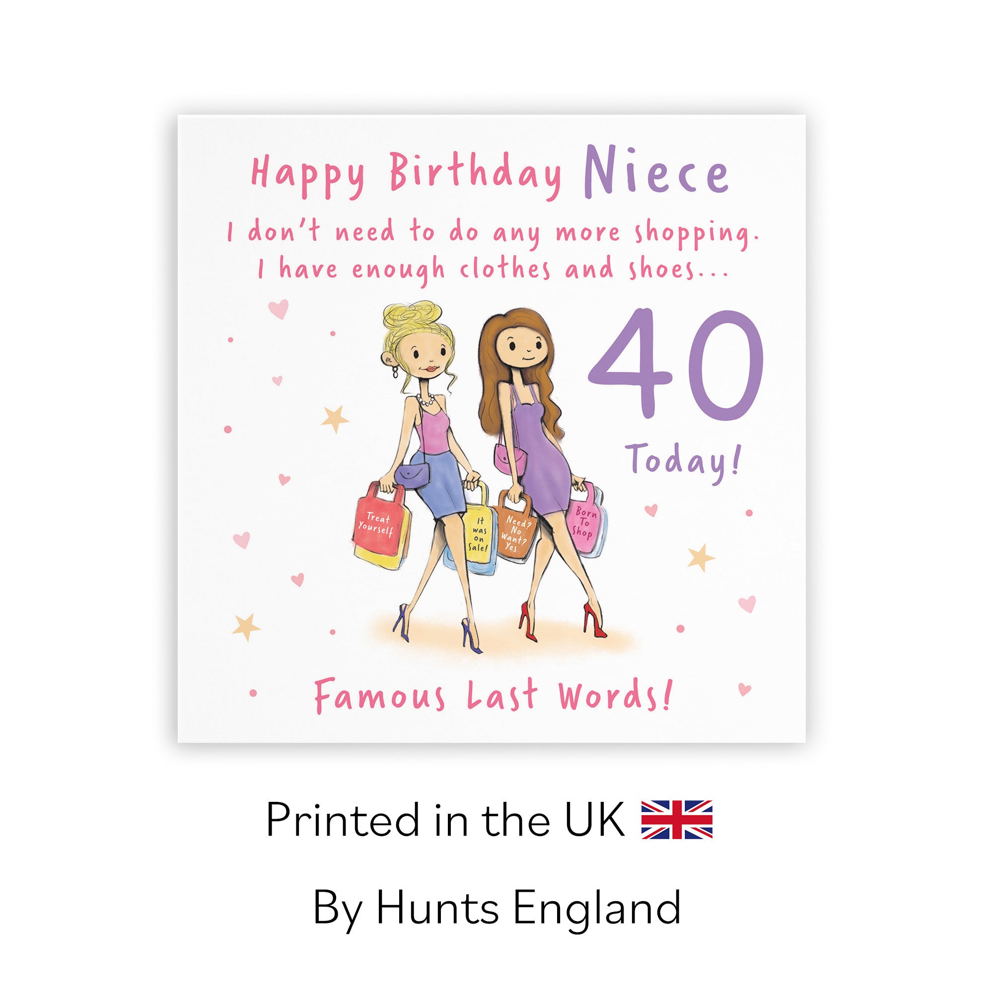 40th Niece Birthday Card Shopping Silly Squiggles - Default Title (RH00125)