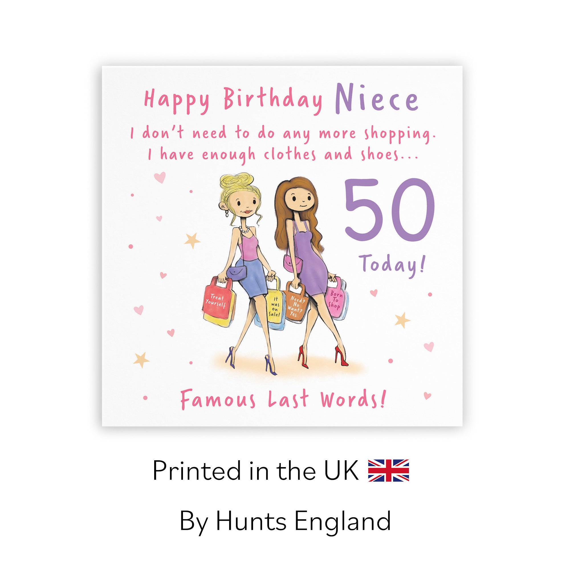 50th Niece Birthday Card Shopping Silly Squiggles - Default Title (RH00126)