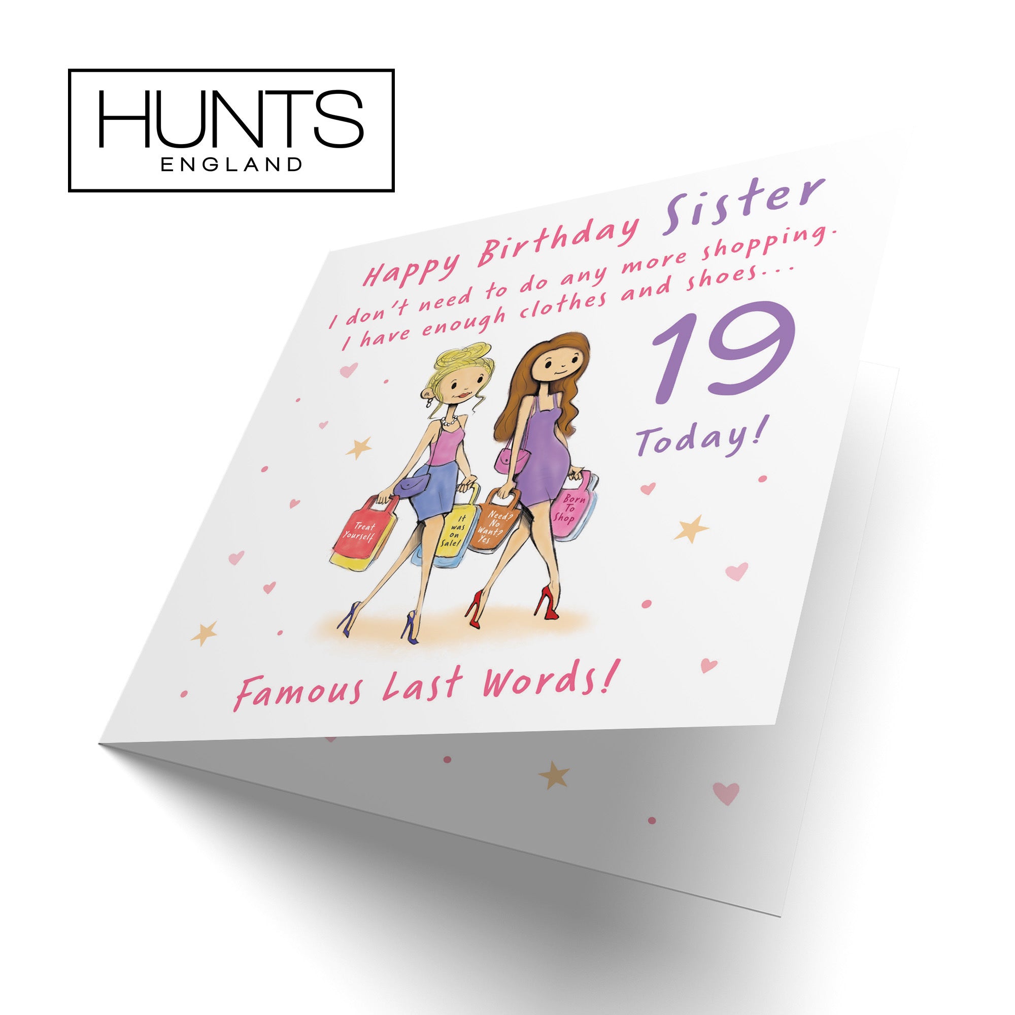 19th Sister Birthday Card Shopping Silly Squiggles - Default Title (RH00130)